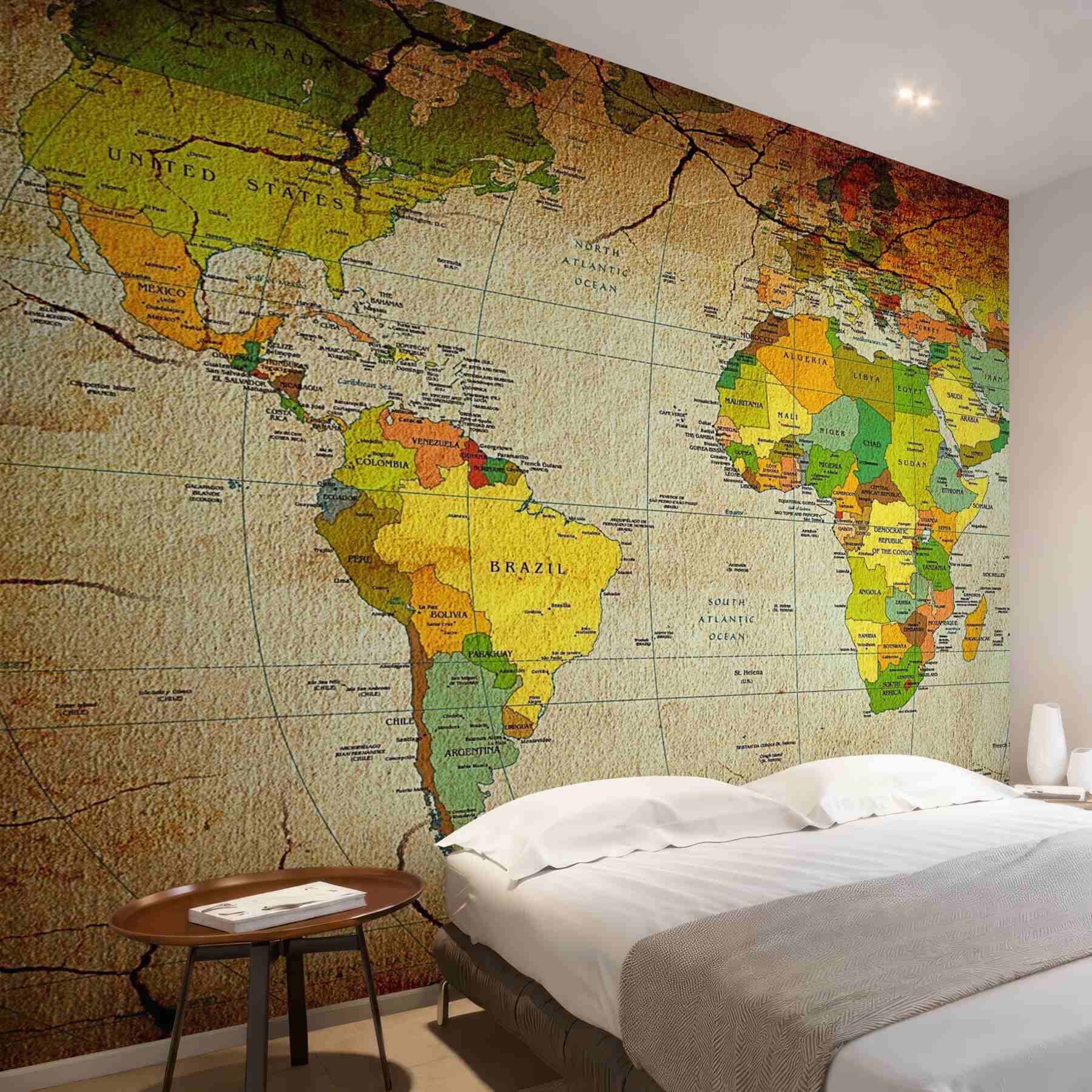 Fototapeta mapa geograficzna świata