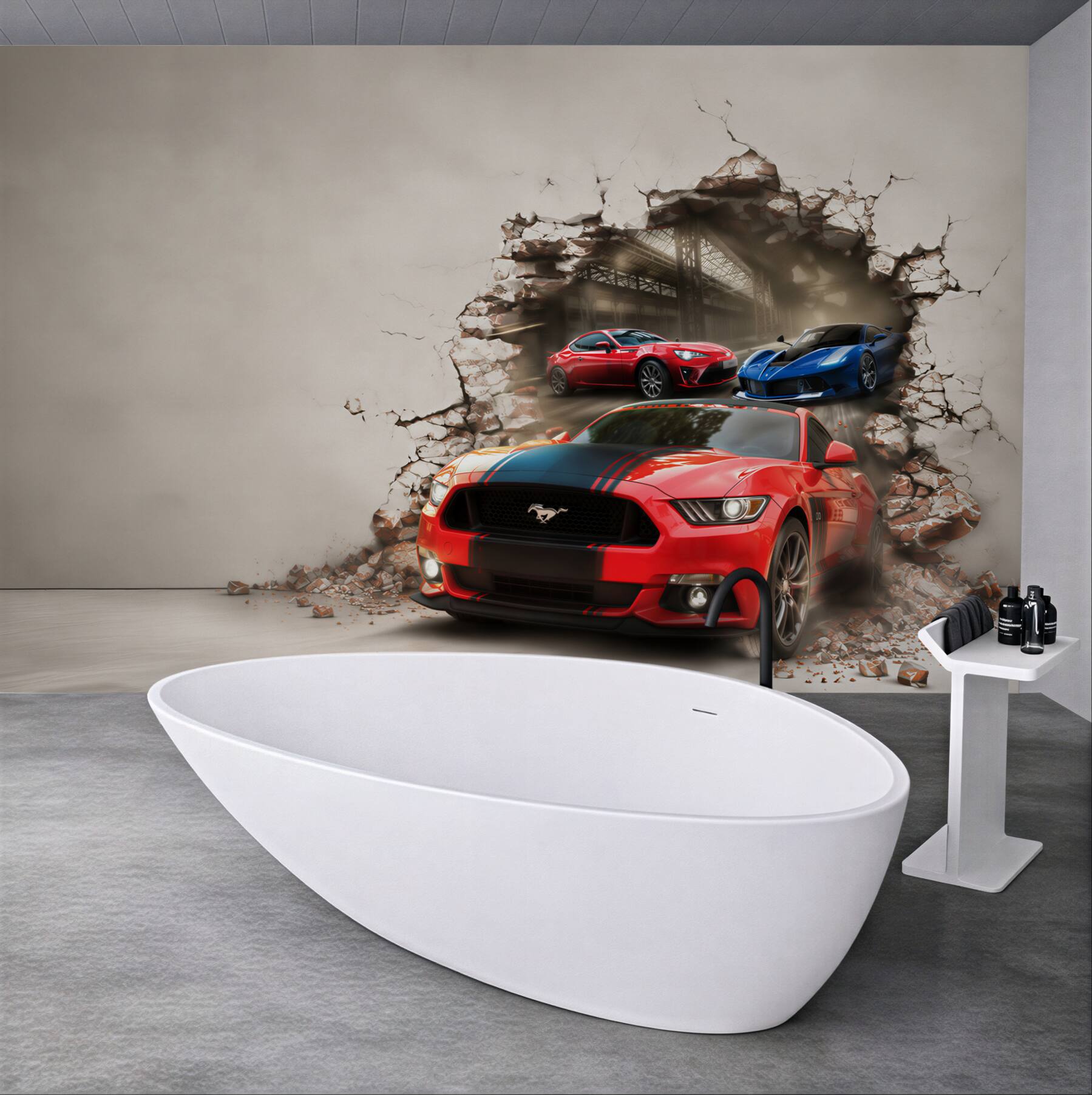 Fototapeta mustang czerwony na ścianie