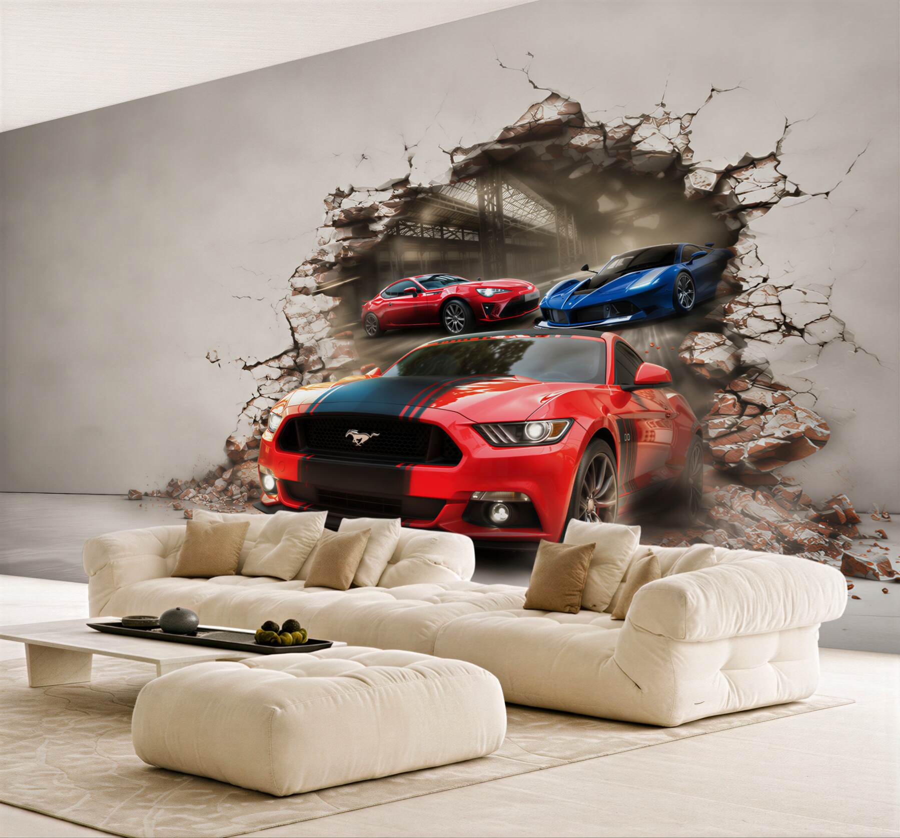 Fototapeta mustang czerwony na ścianie