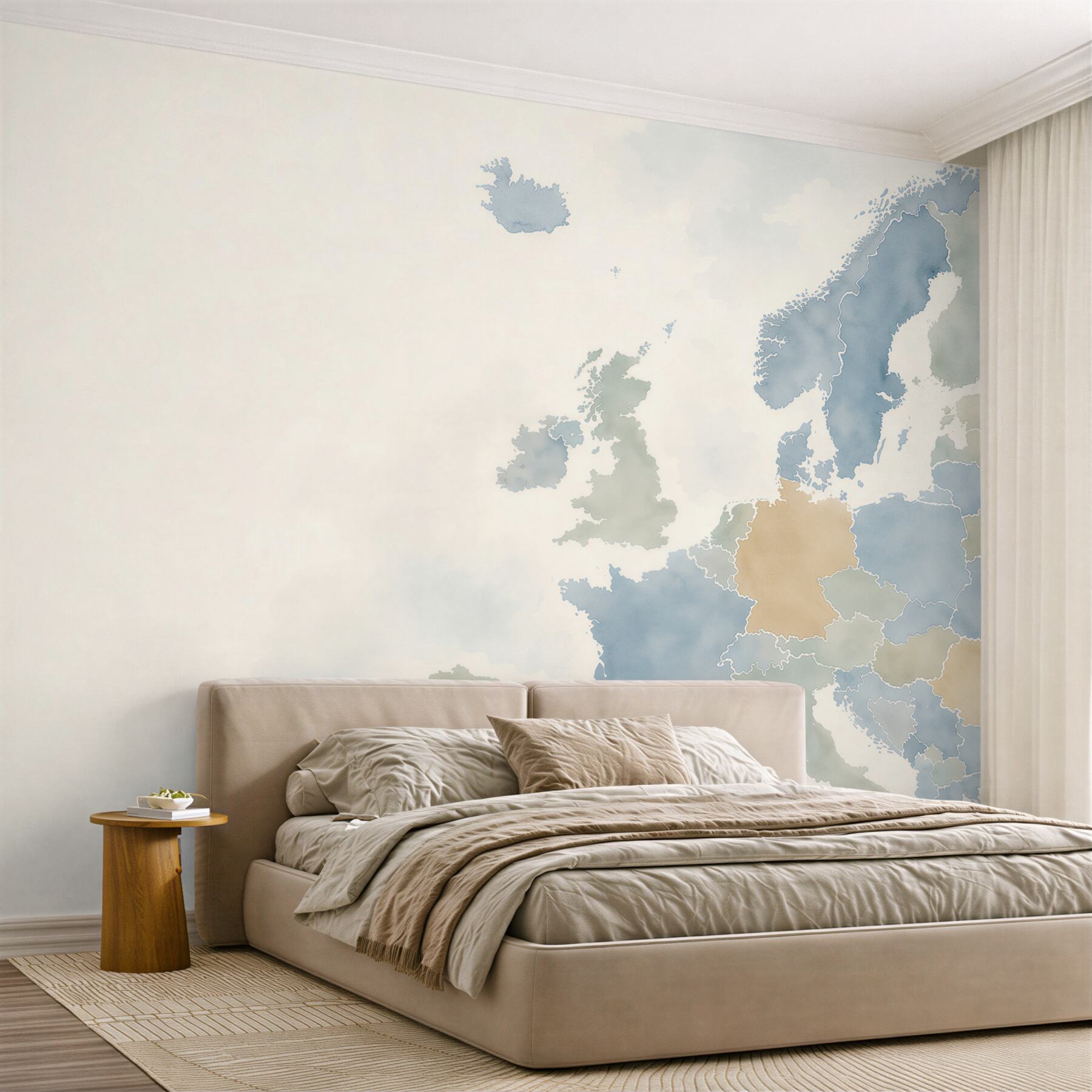 Fototapeta mapa europy z flagami krajów