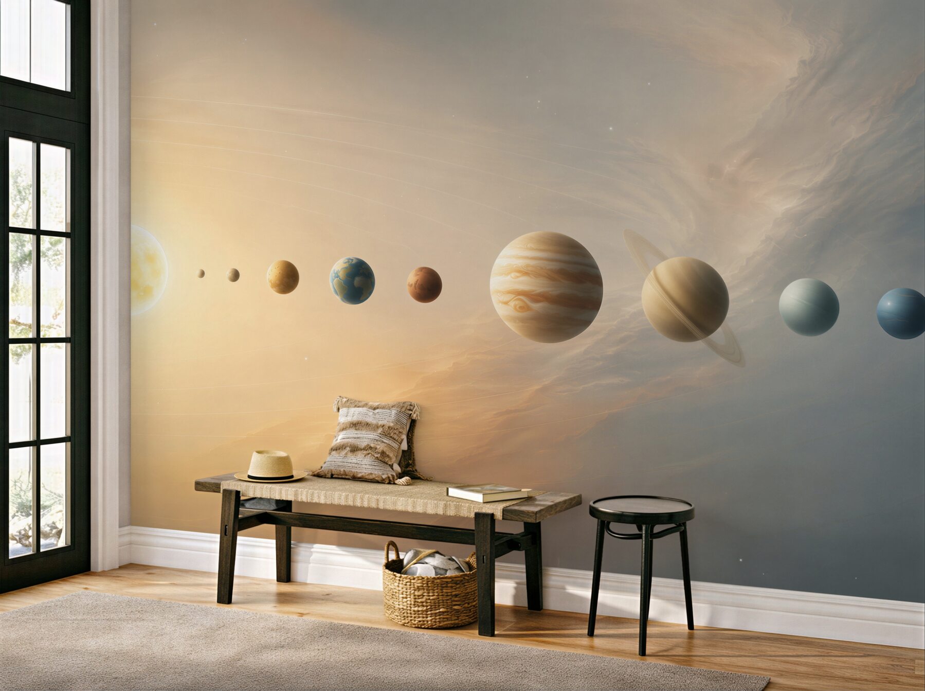Fototapeta kolejność rotacji planet wokół naszej galaktyki