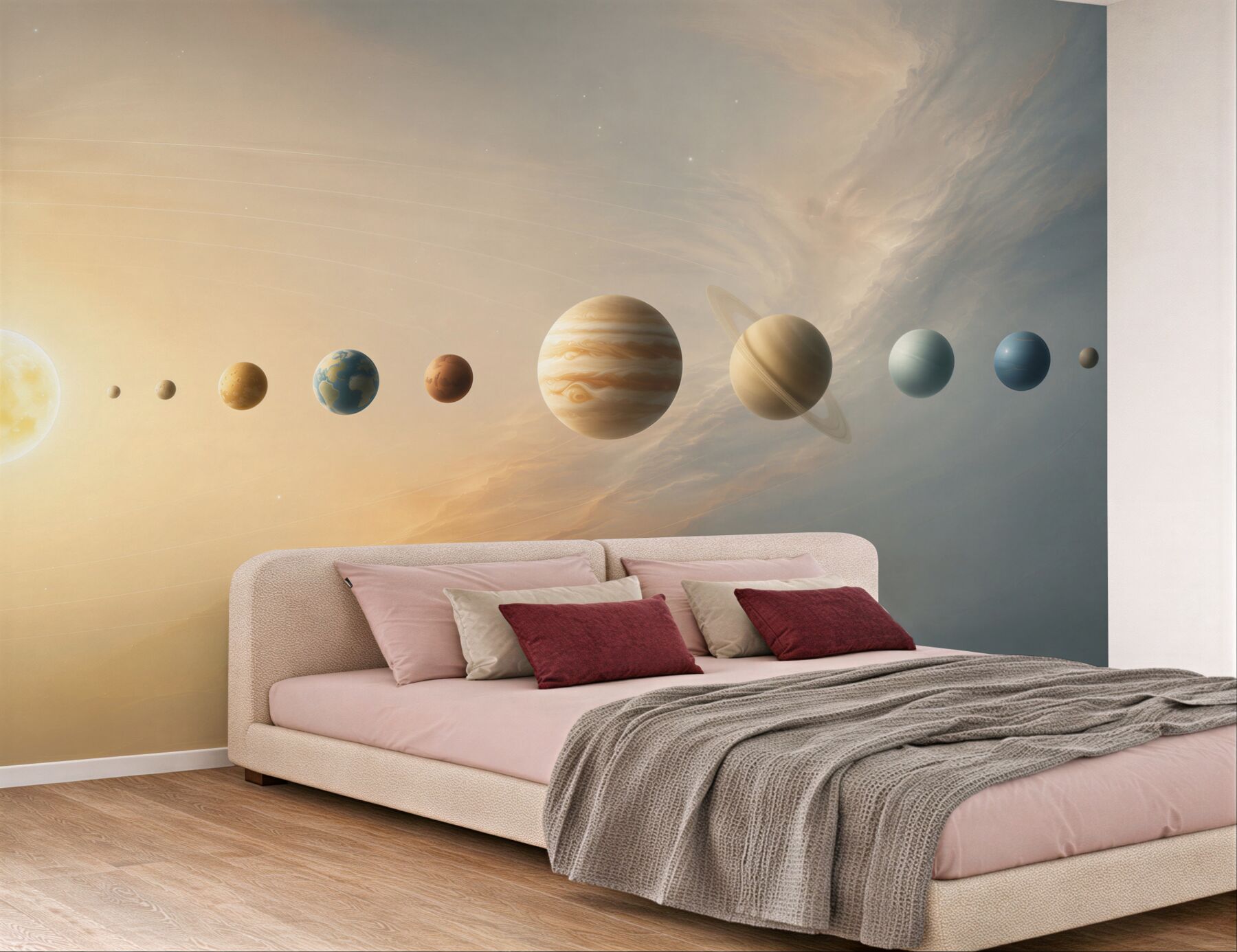 Fototapeta kolejność rotacji planet wokół naszej galaktyki