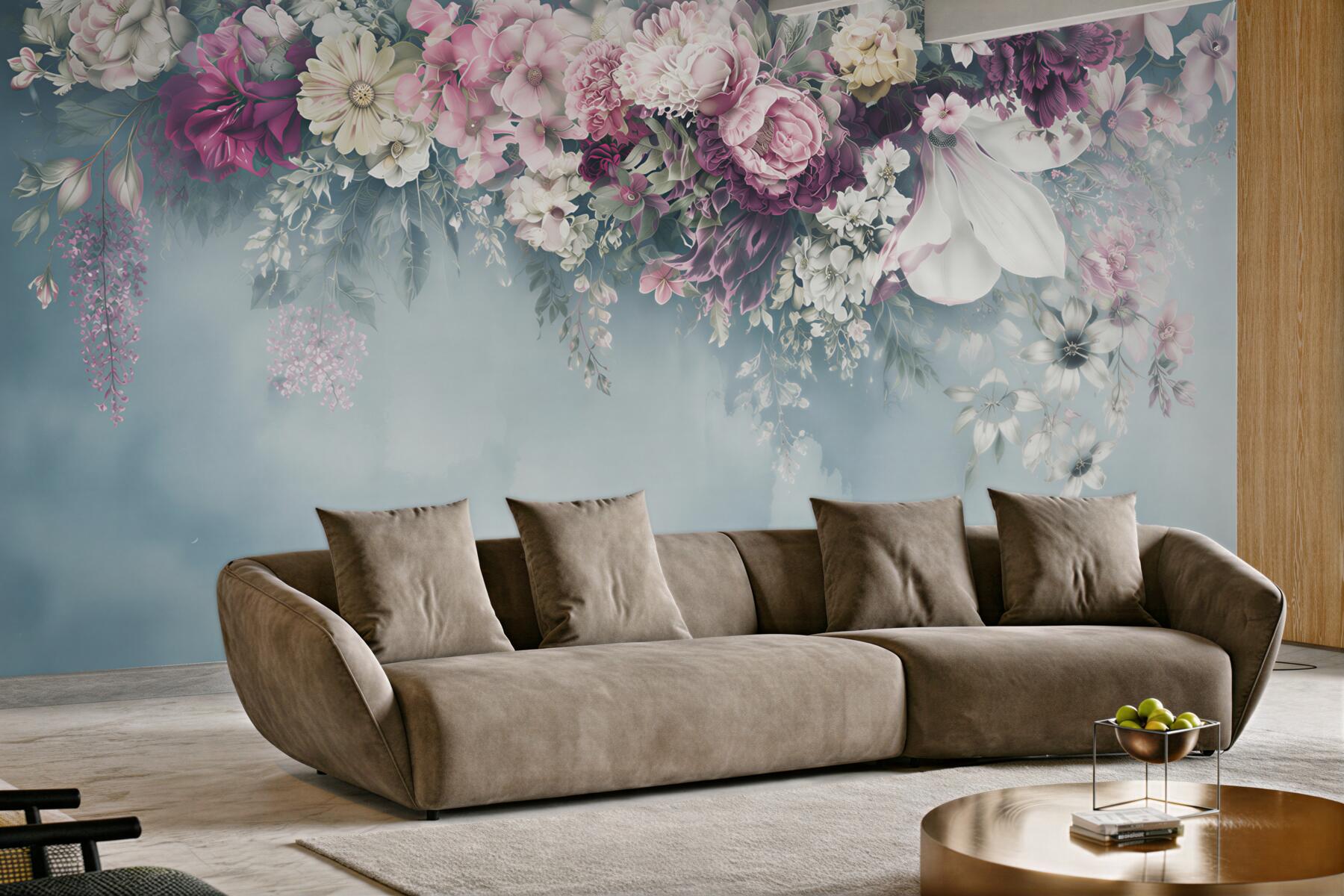 Fototapeta Ściana, sofa i niebieski odcień