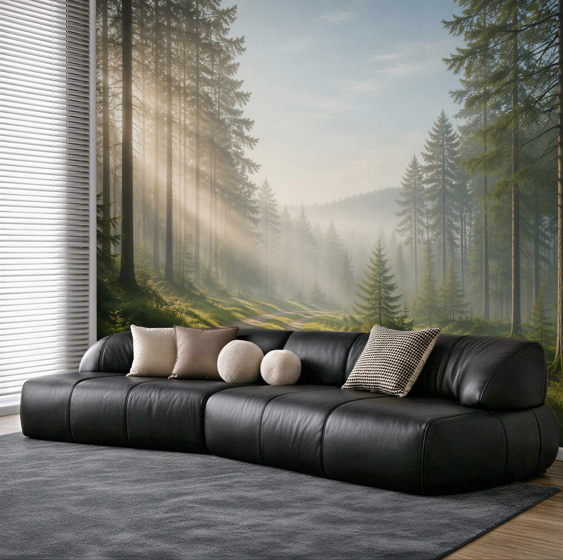 Fototapeta las pełen sosen