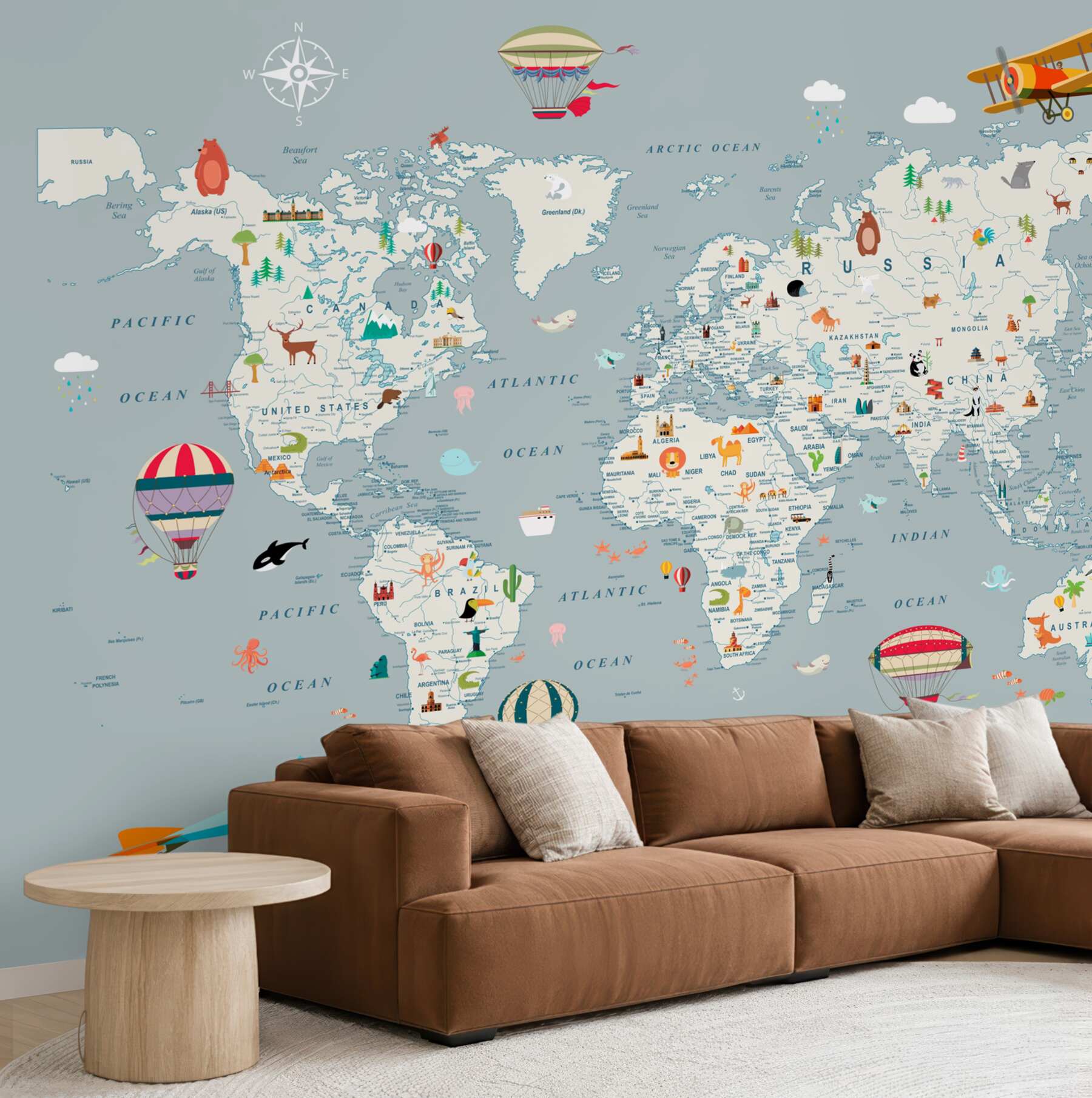 Fototapeta mapa świata i podróże lotnicze