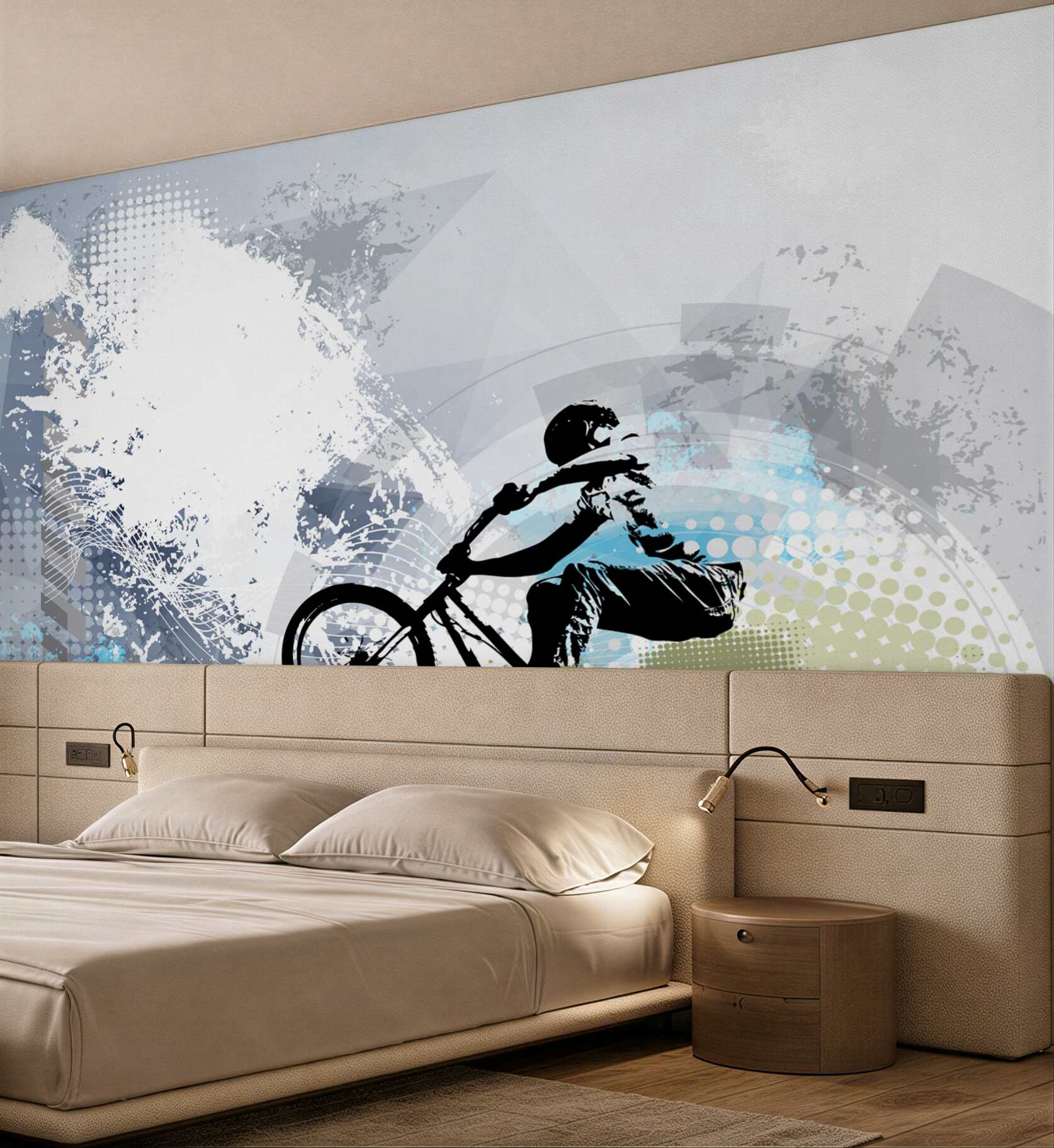 Fototapeta graffiti motocyklisty