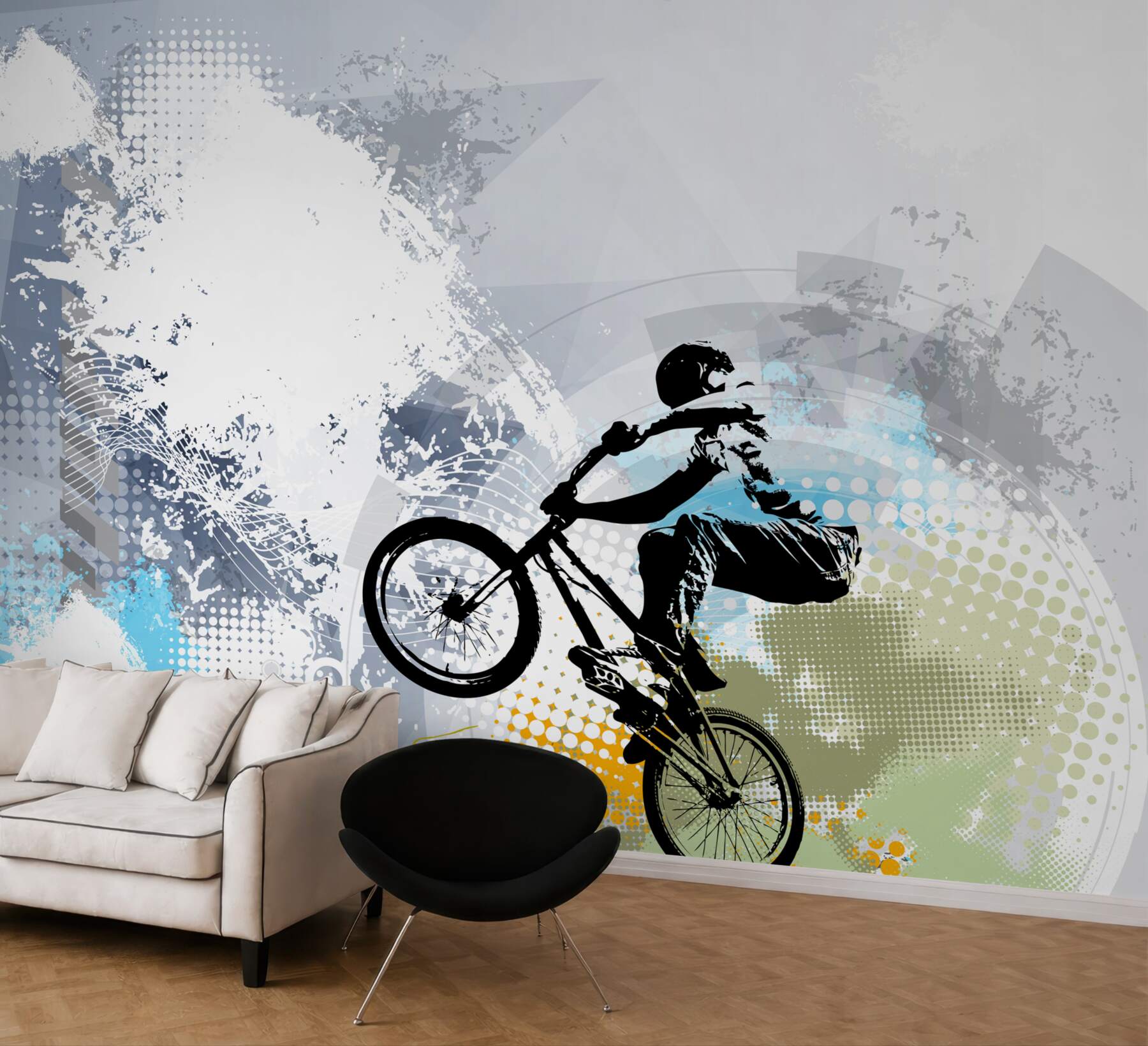 Fototapeta graffiti motocyklisty