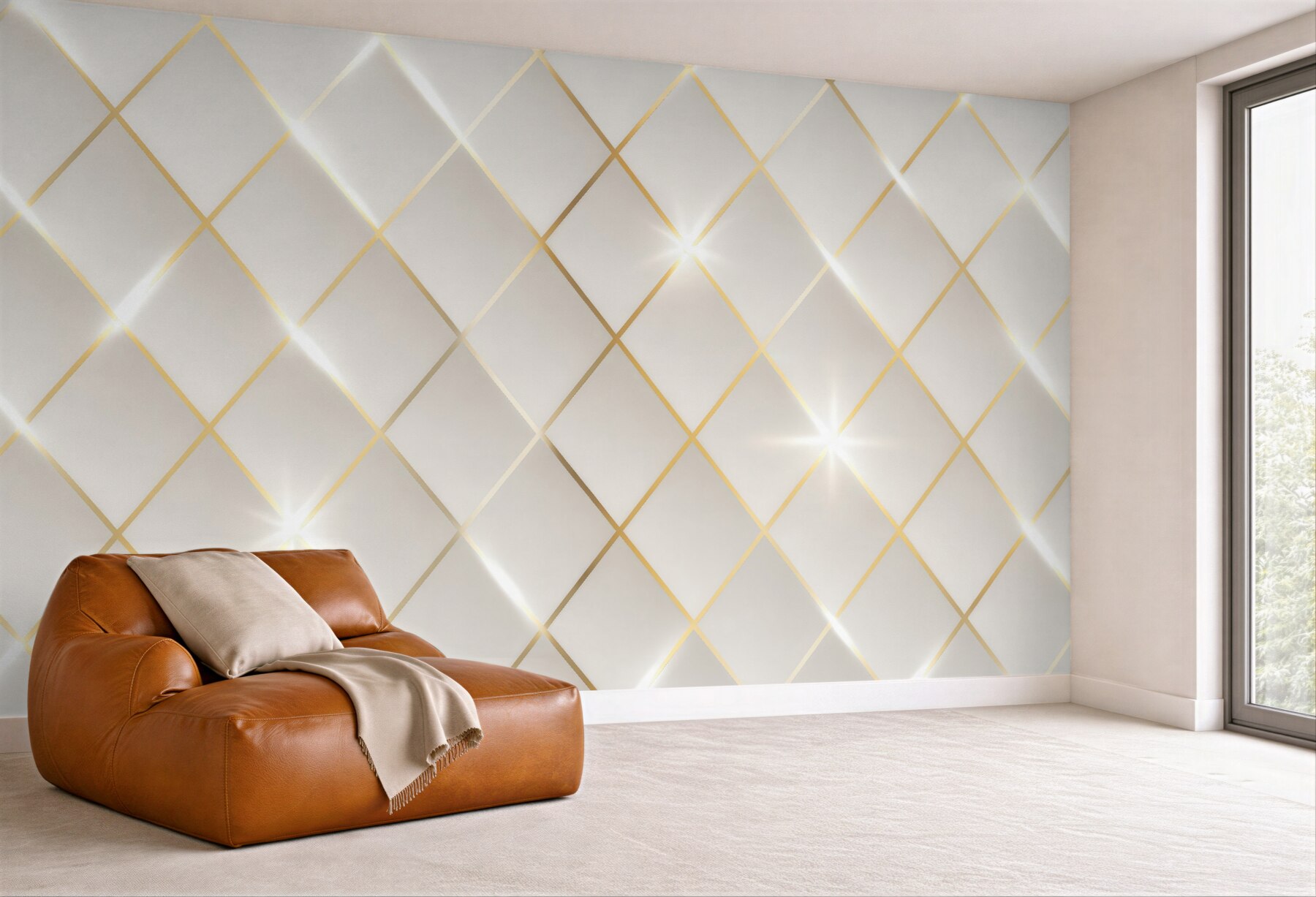 Fototapeta złota geometryczna elegancja z blaskiem