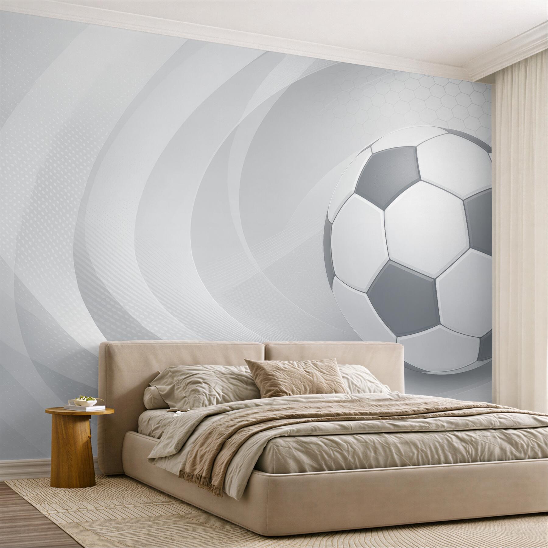 Fototapeta minimalistyczna piłka w srebrnej dynamice