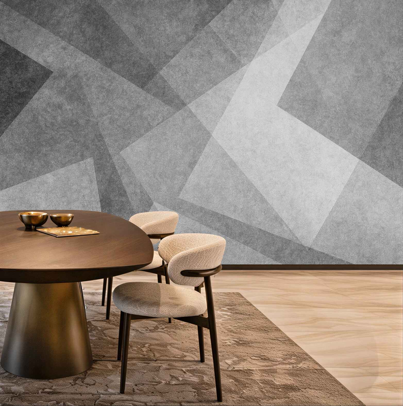 Fototapeta szara abstrakcja geometryczna