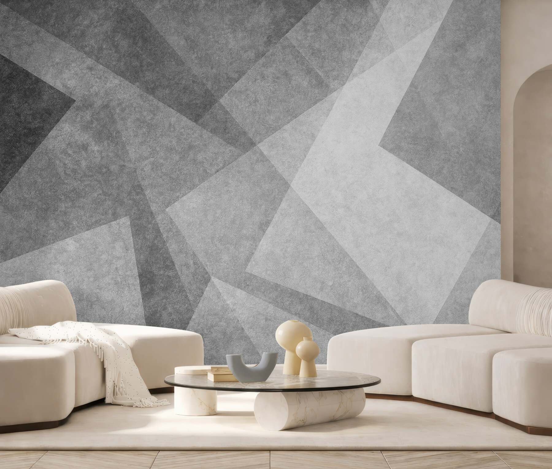 Fototapeta szara abstrakcja geometryczna