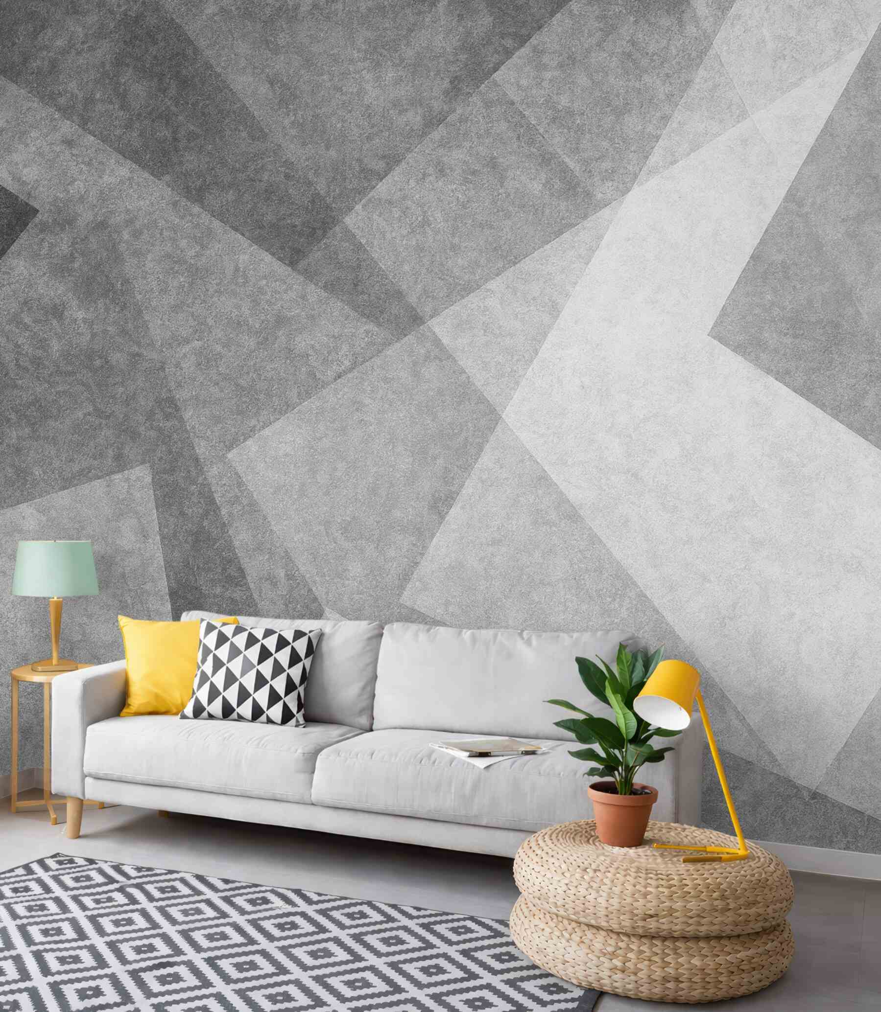 Fototapeta szara abstrakcja geometryczna