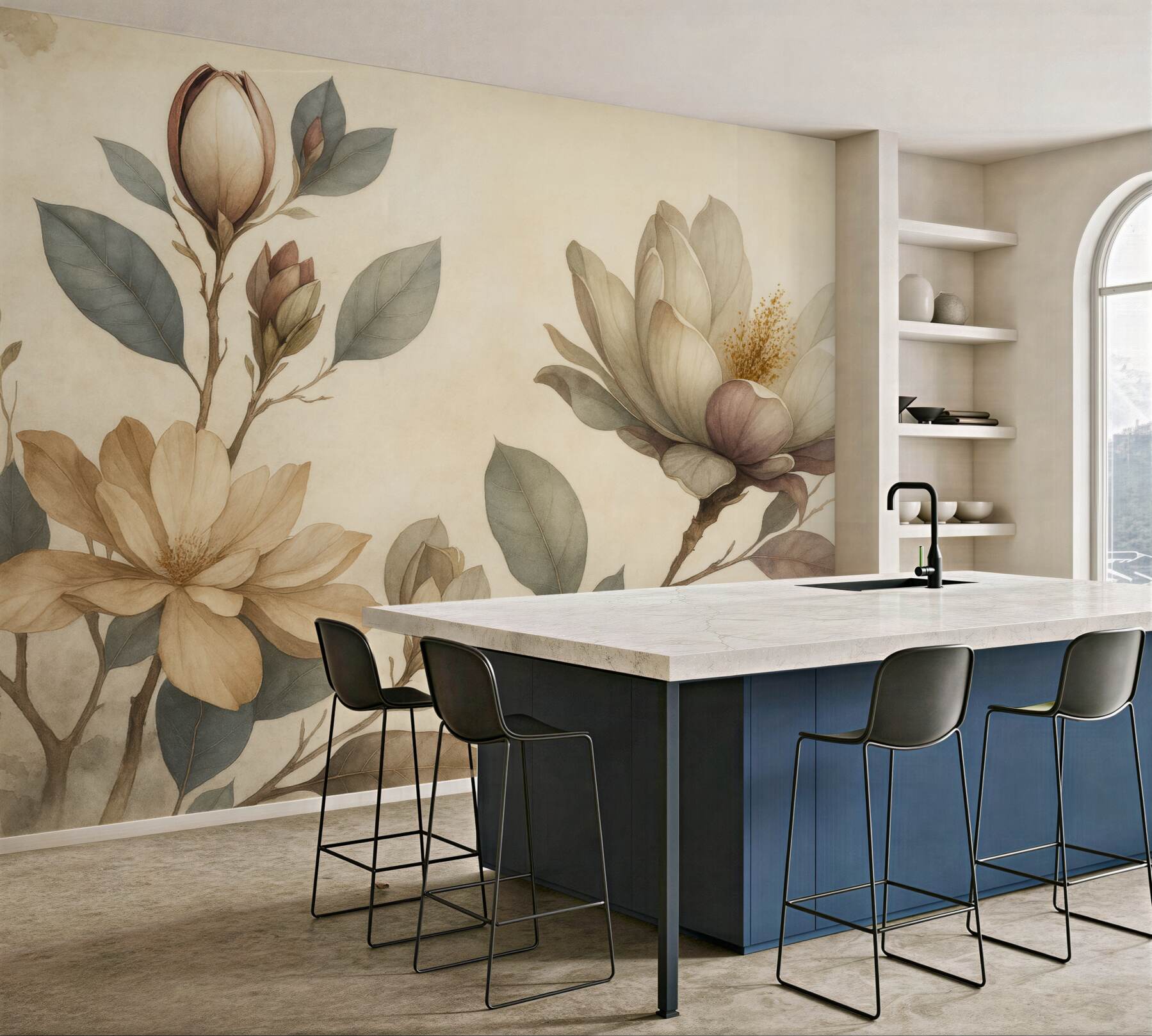Fototapeta subtelne magnolie w stylu vintage