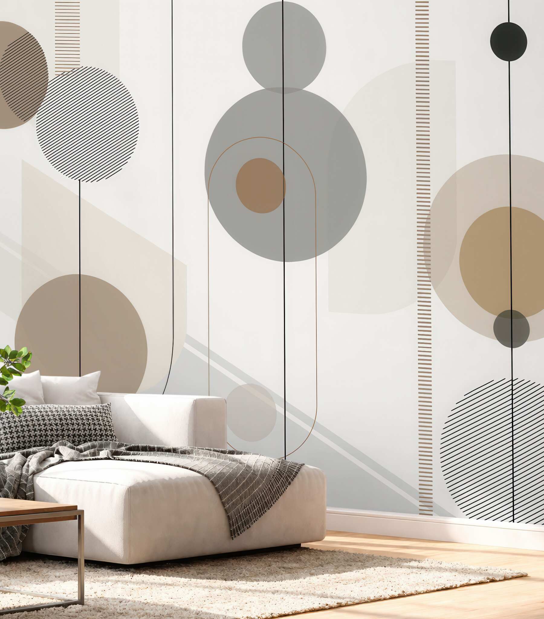 Fototapeta minimalistyczna geometria w beżowych tonach