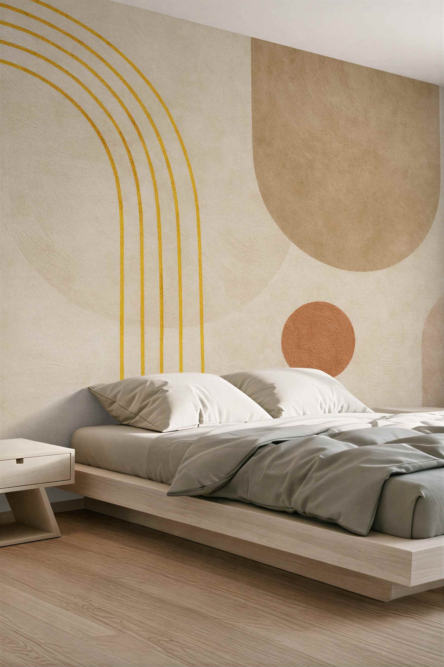 Fototapeta geometryczna harmonia w ciepłych tonach
