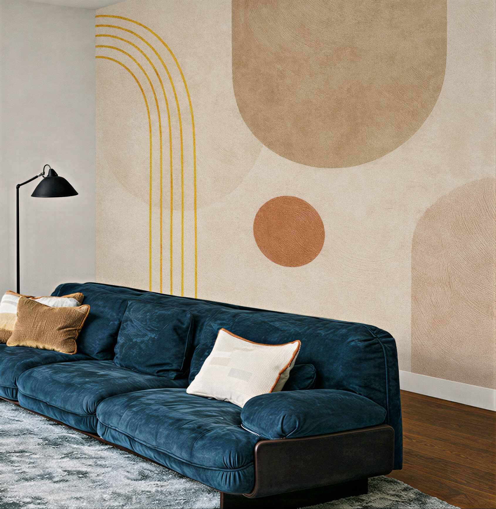 Fototapeta geometryczna harmonia w ciepłych tonach