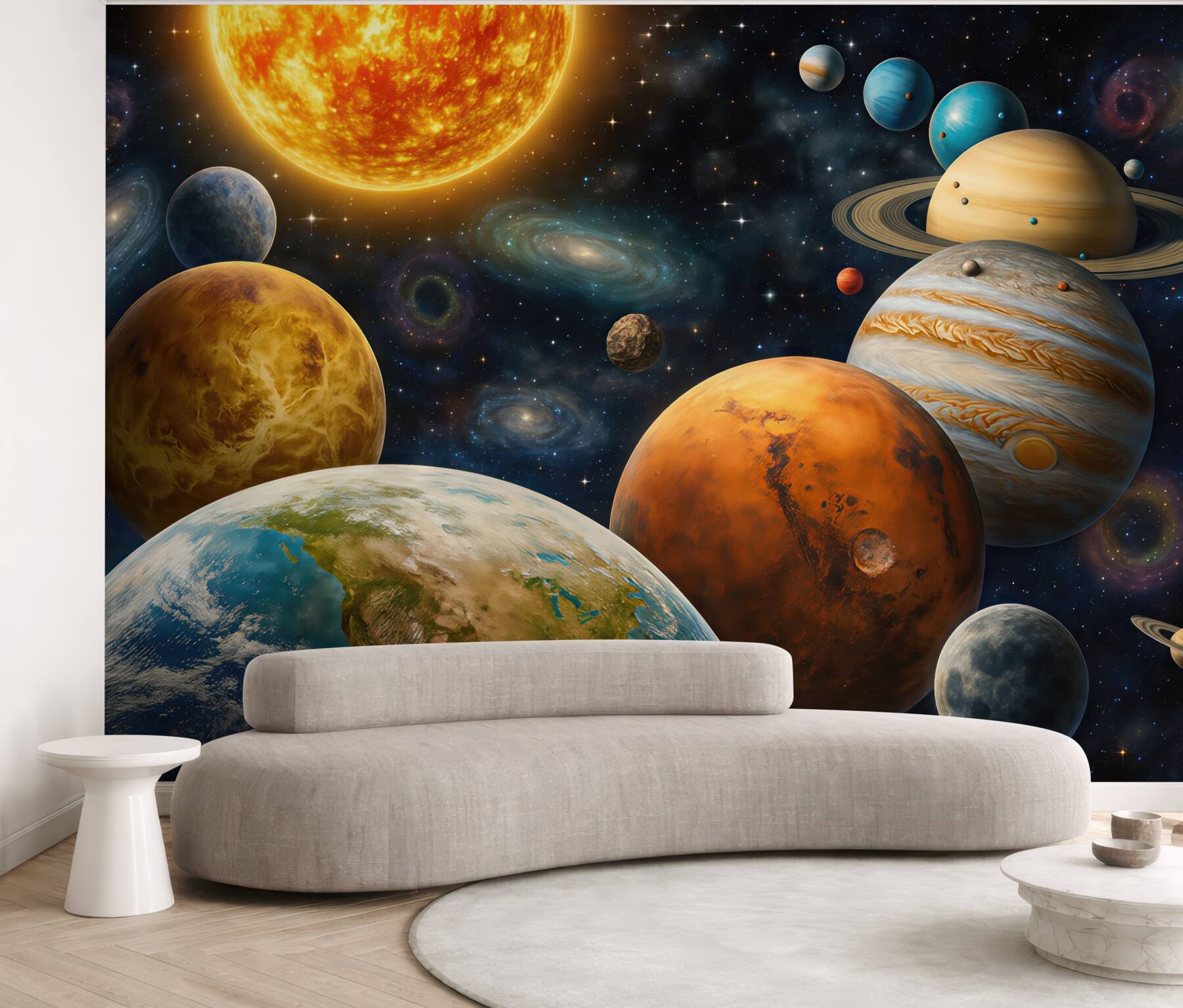 Fototapeta kosmiczny układ planet i gwiazd