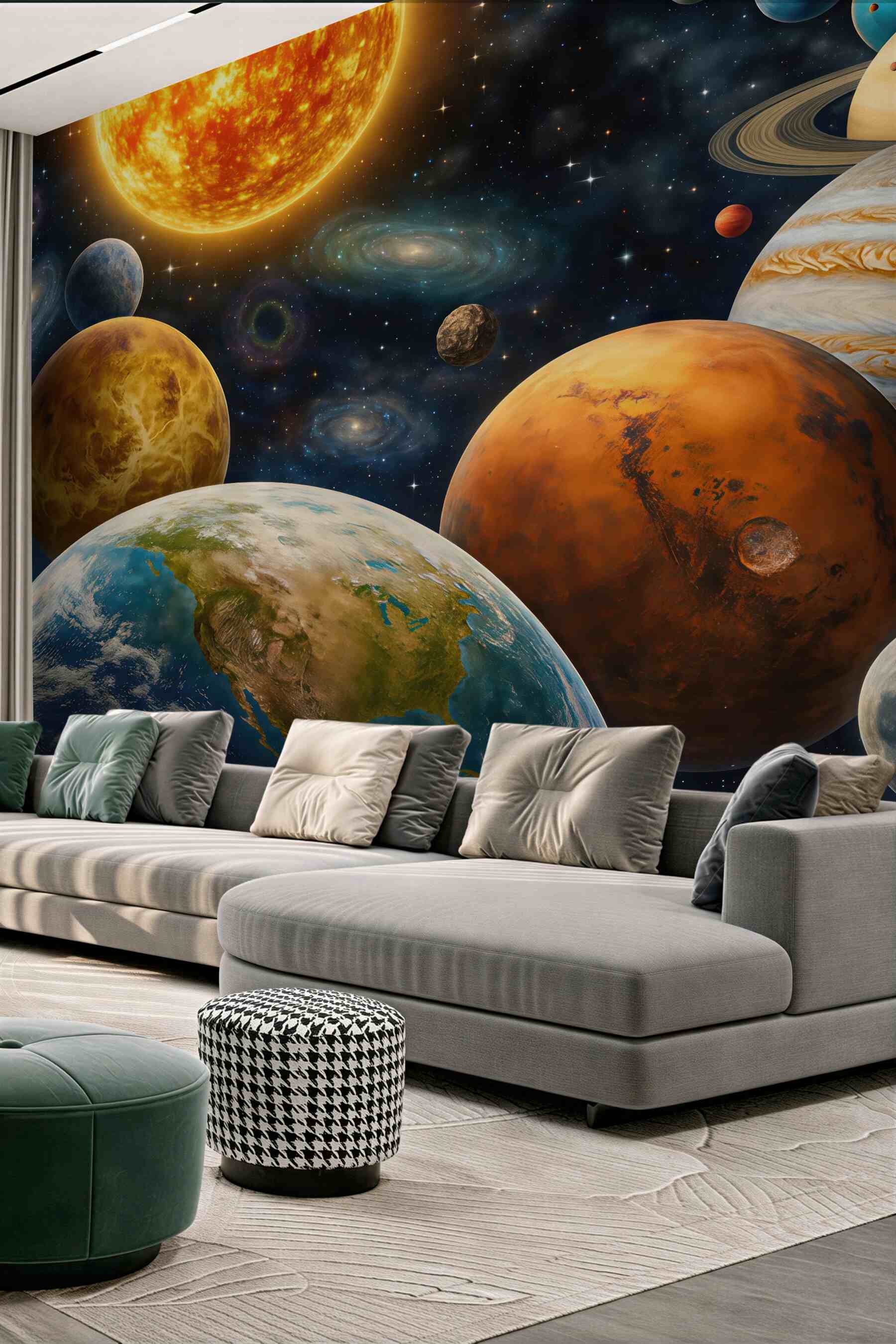 Fototapeta kosmiczny układ planet i gwiazd