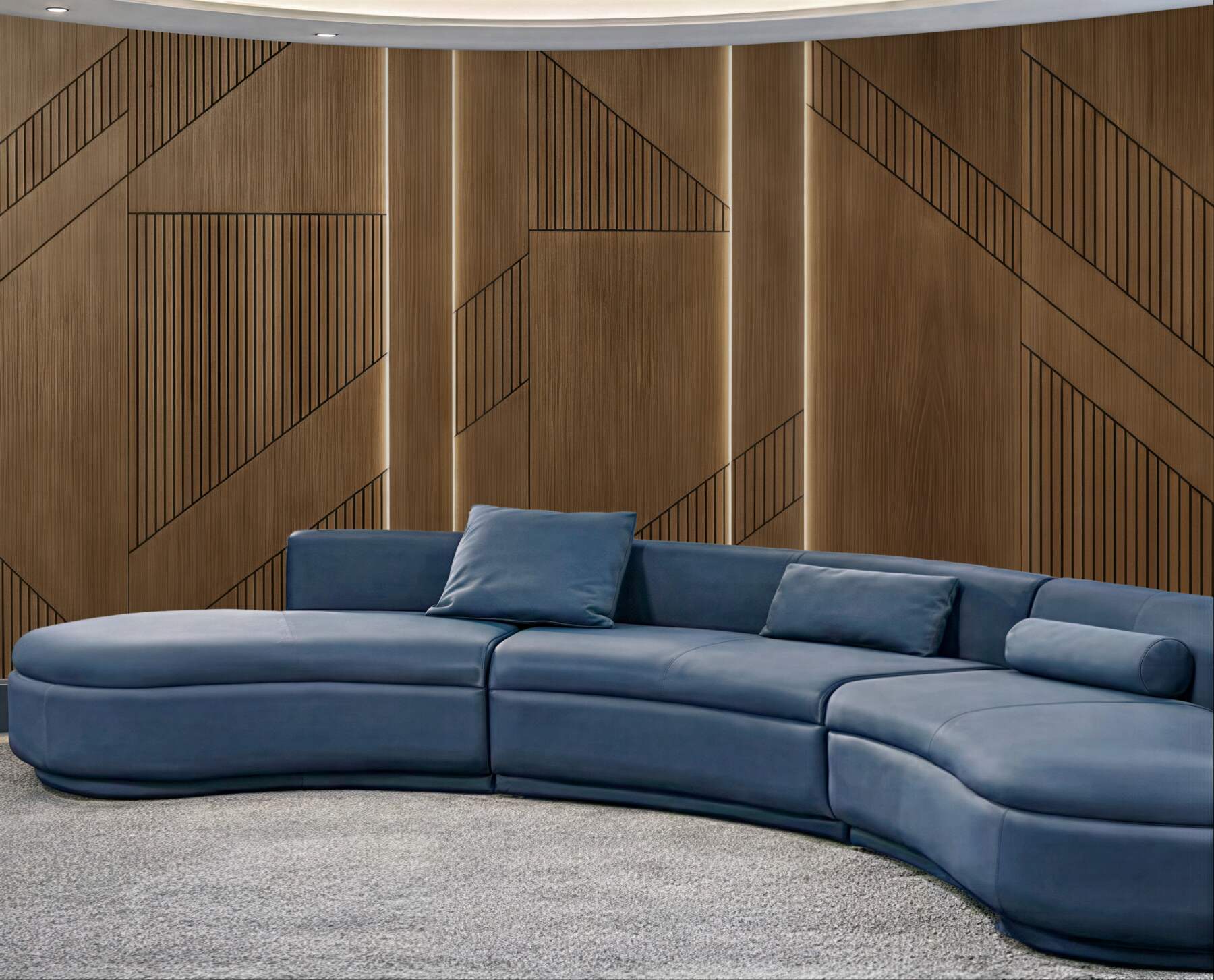 Fototapeta geometryczne drewno z subtelnym światłem