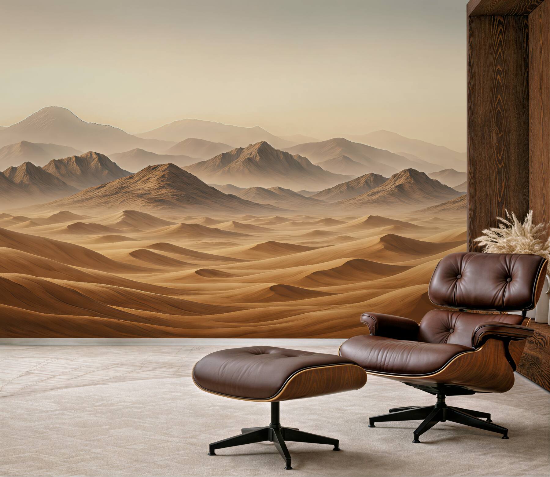 Fototapeta złota pustynia i górskie fale