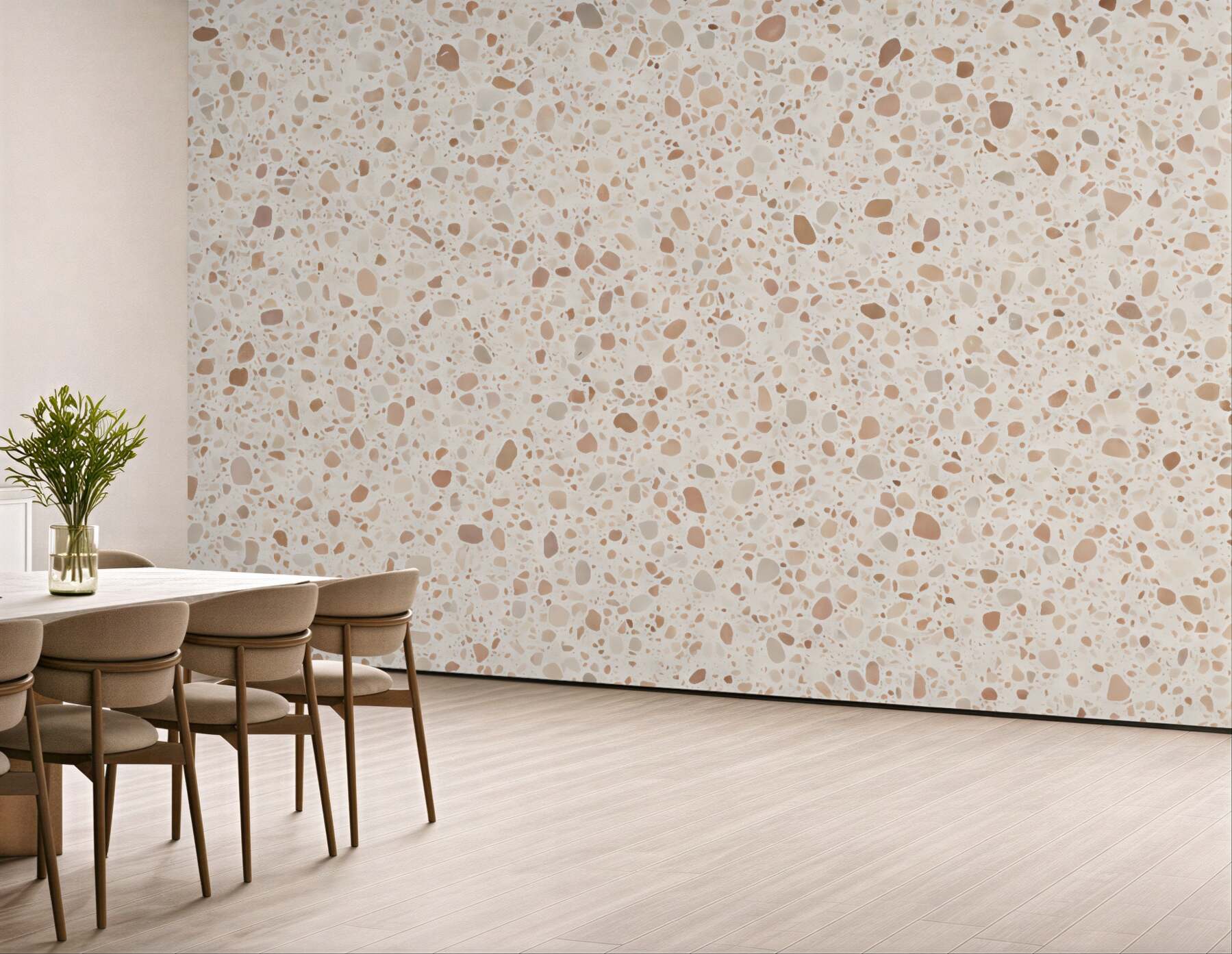 Fototapeta beżowe terrazzo w ciepłym klimacie