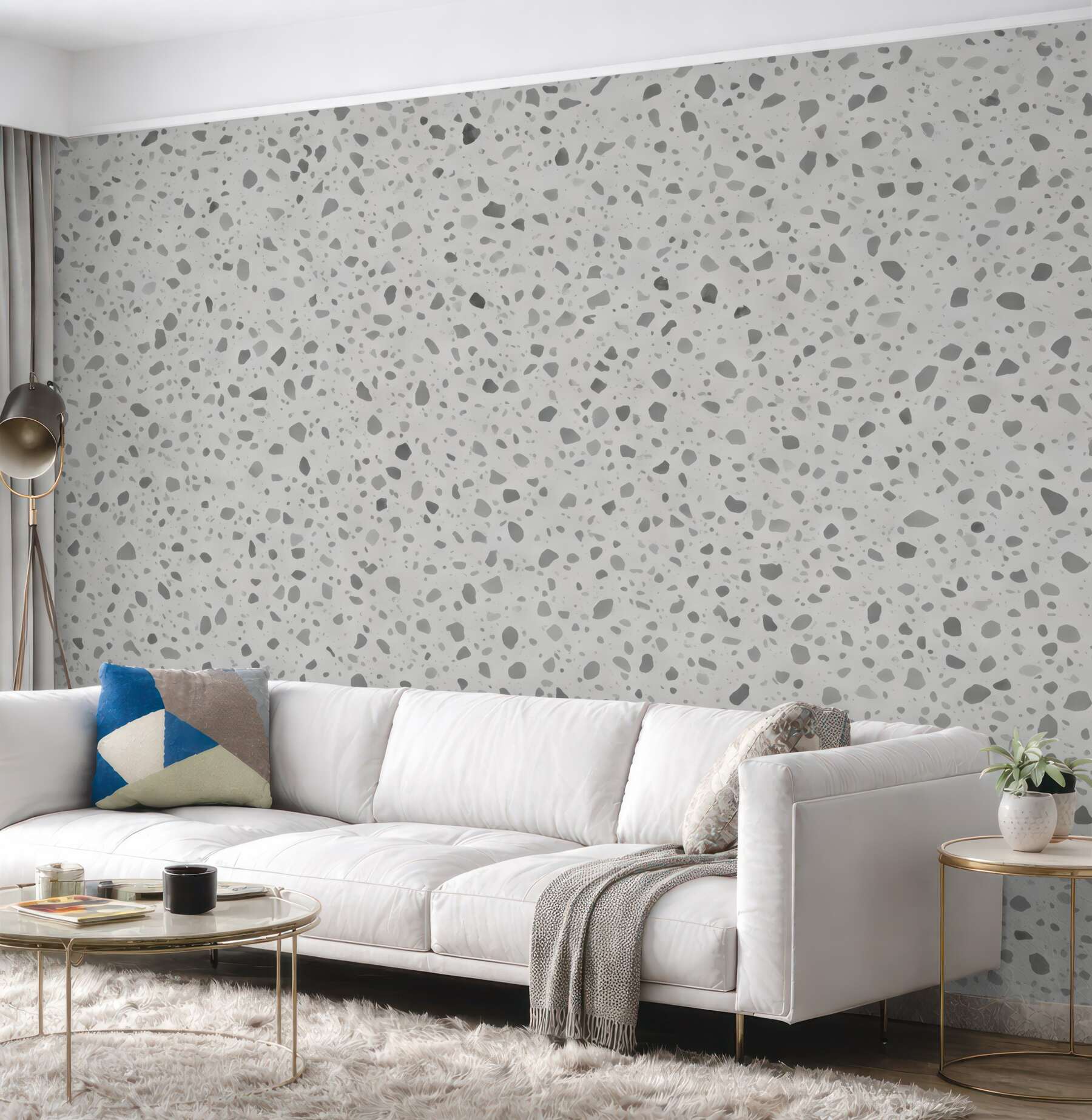 Fototapeta szare terrazzo w nowoczesnym stylu