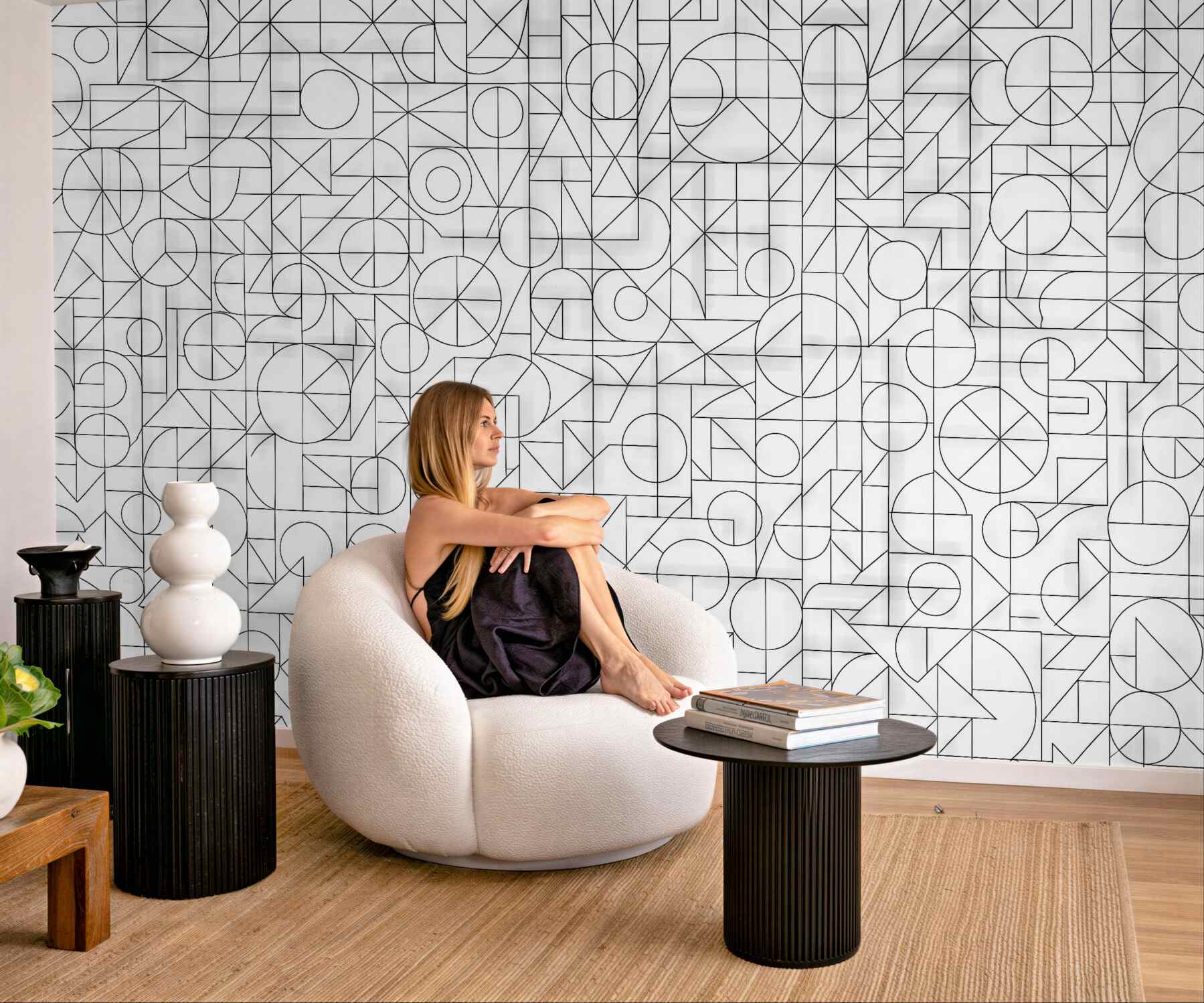 Fototapeta subtelna geometryczna mozaika w minimalistycznym stylu
