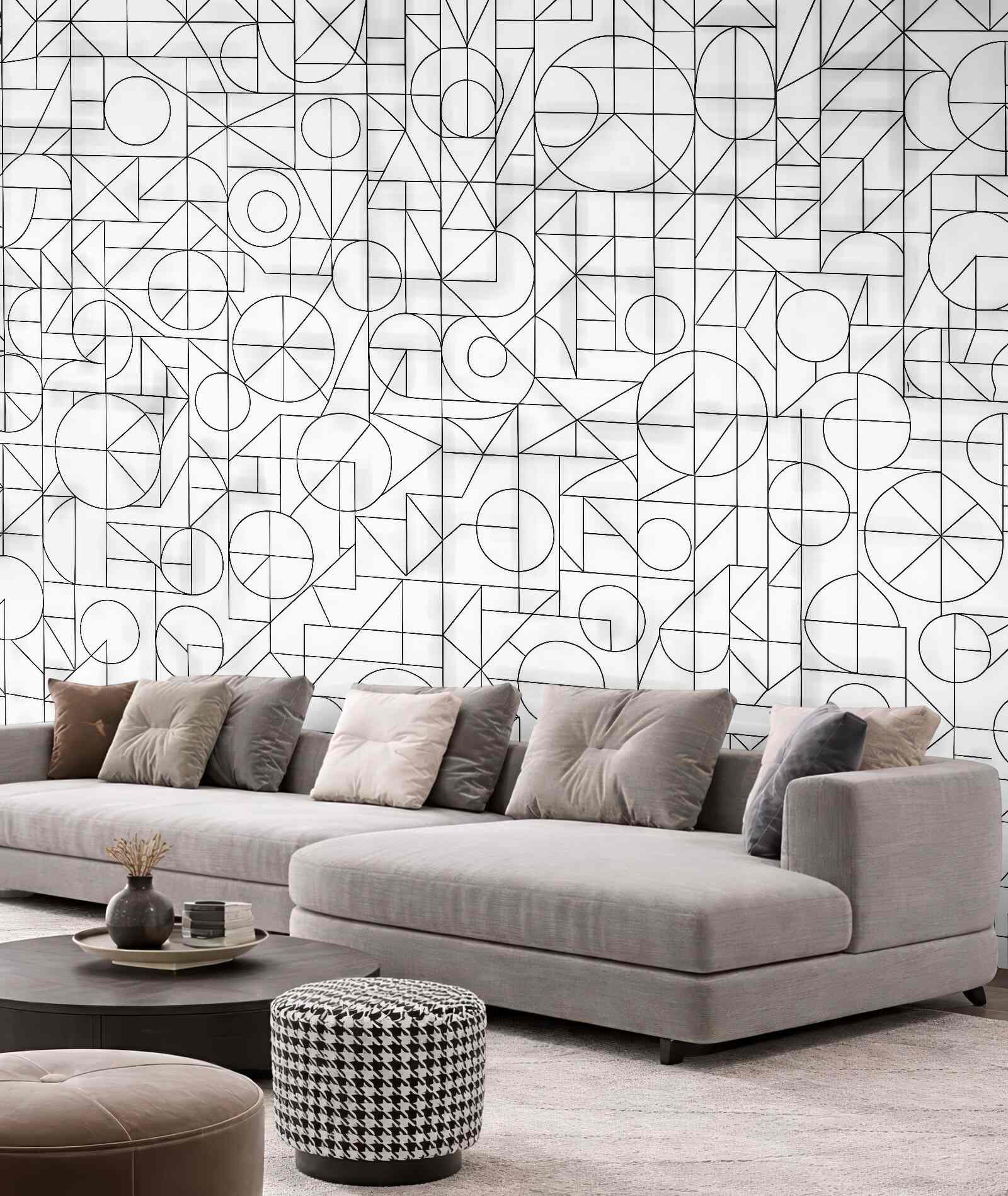 Fototapeta subtelna geometryczna mozaika w minimalistycznym stylu