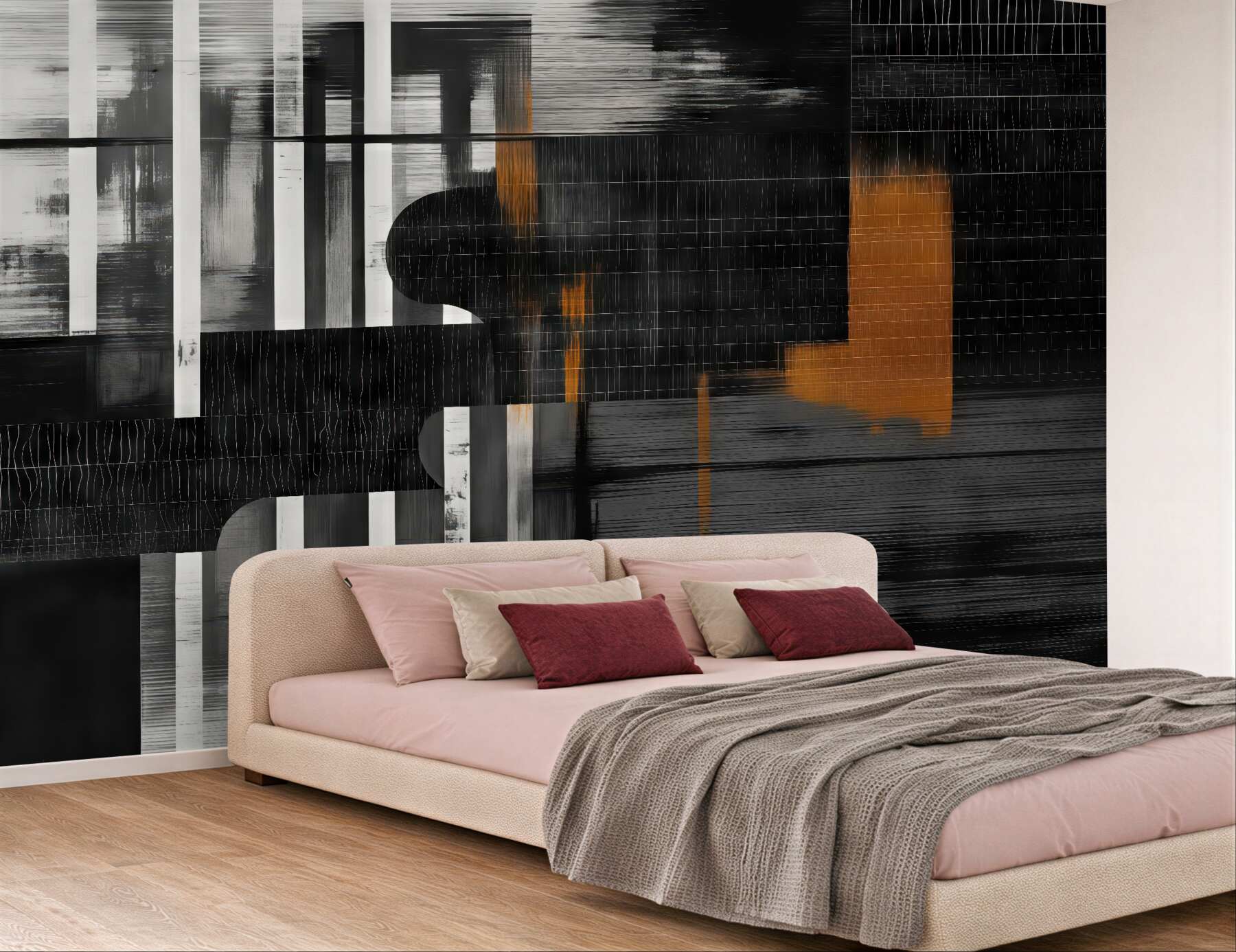 Fototapeta abstrakcyjna geometria z miedzianym akcentem