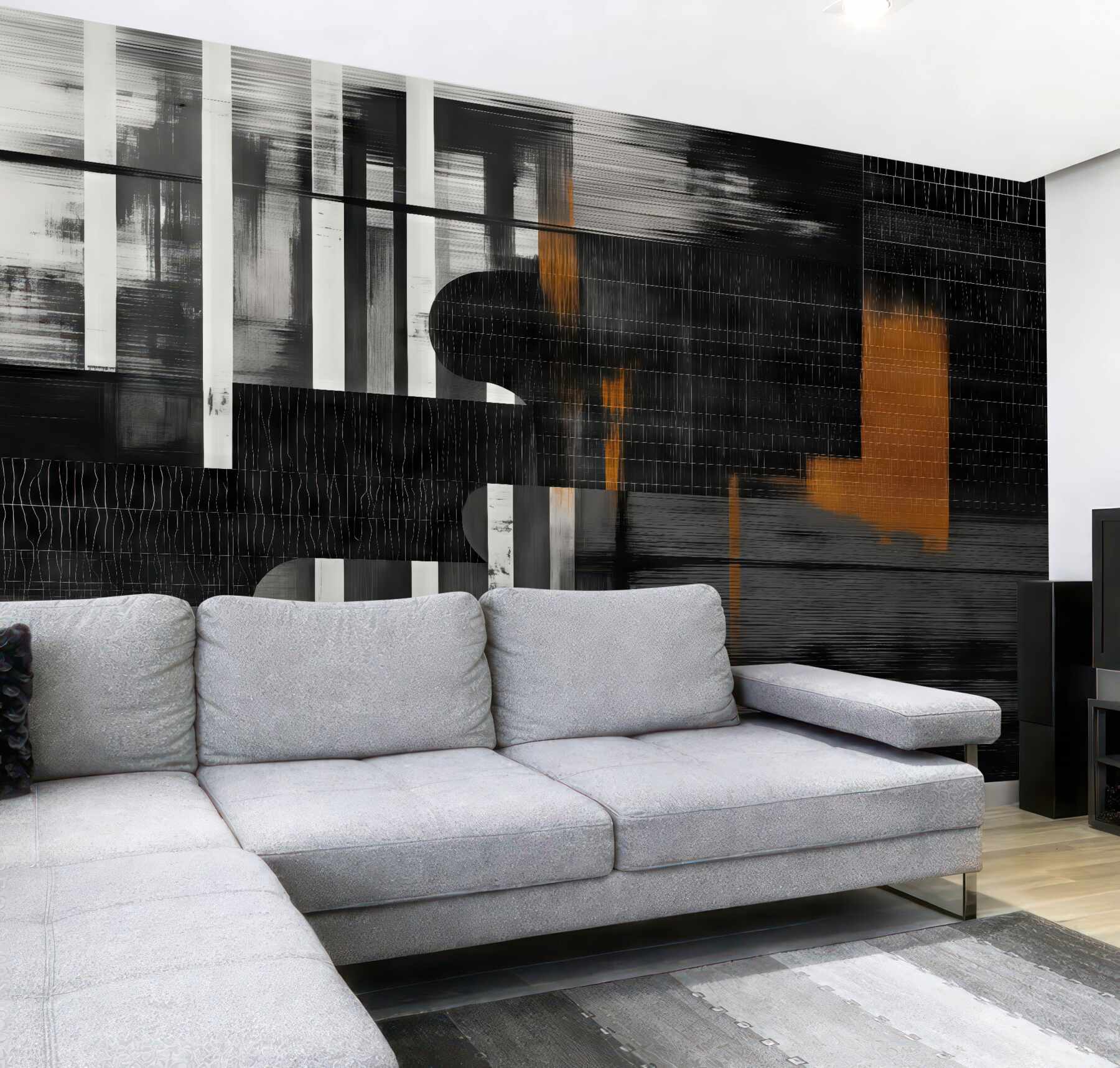 Fototapeta abstrakcyjna geometria z miedzianym akcentem
