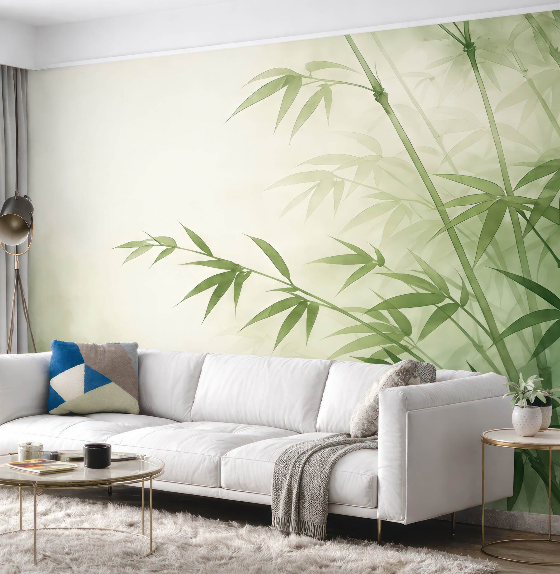 Fototapeta mglisty bambus zen