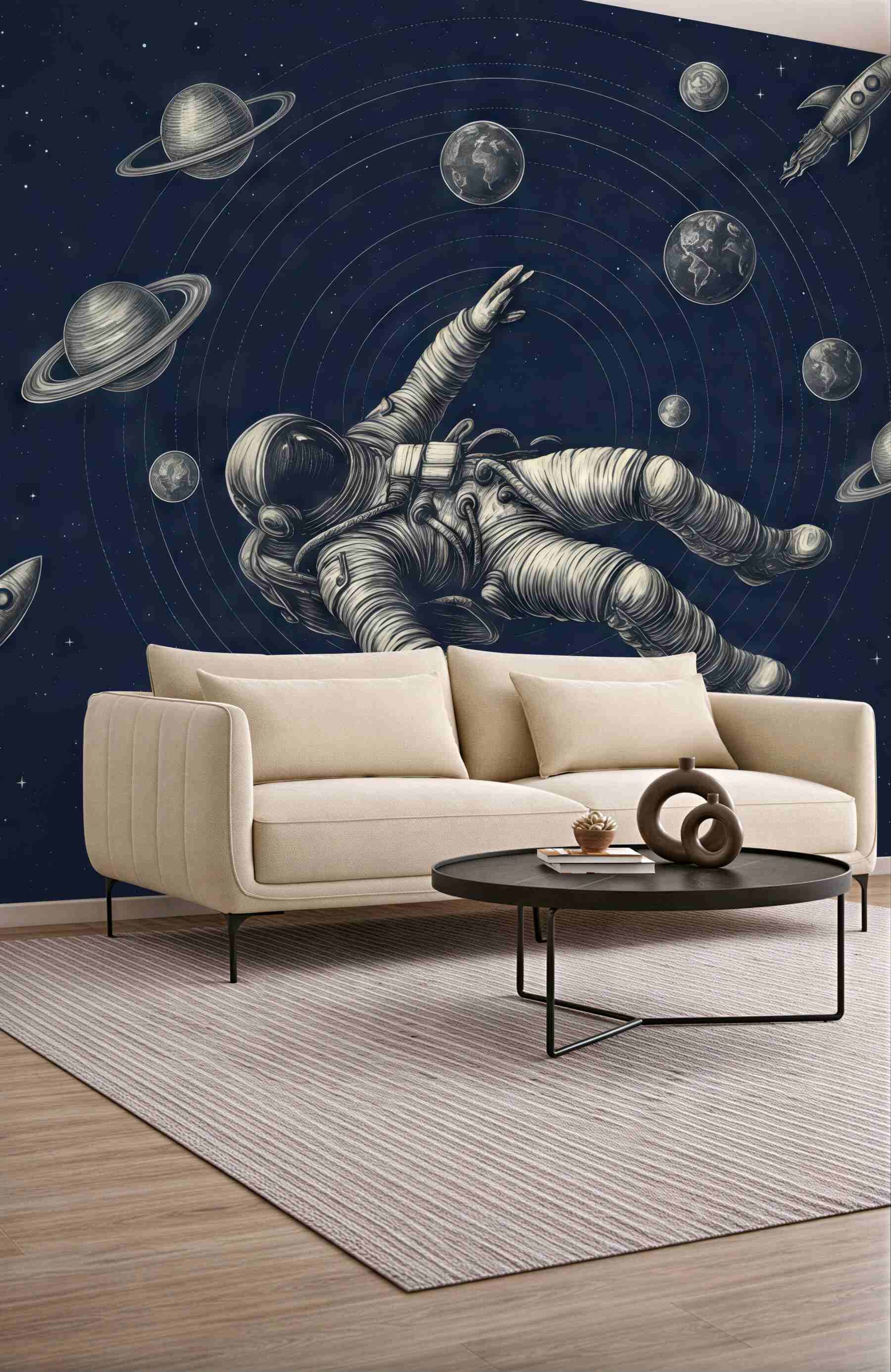Fototapeta astronauta w kosmicznej otchłani