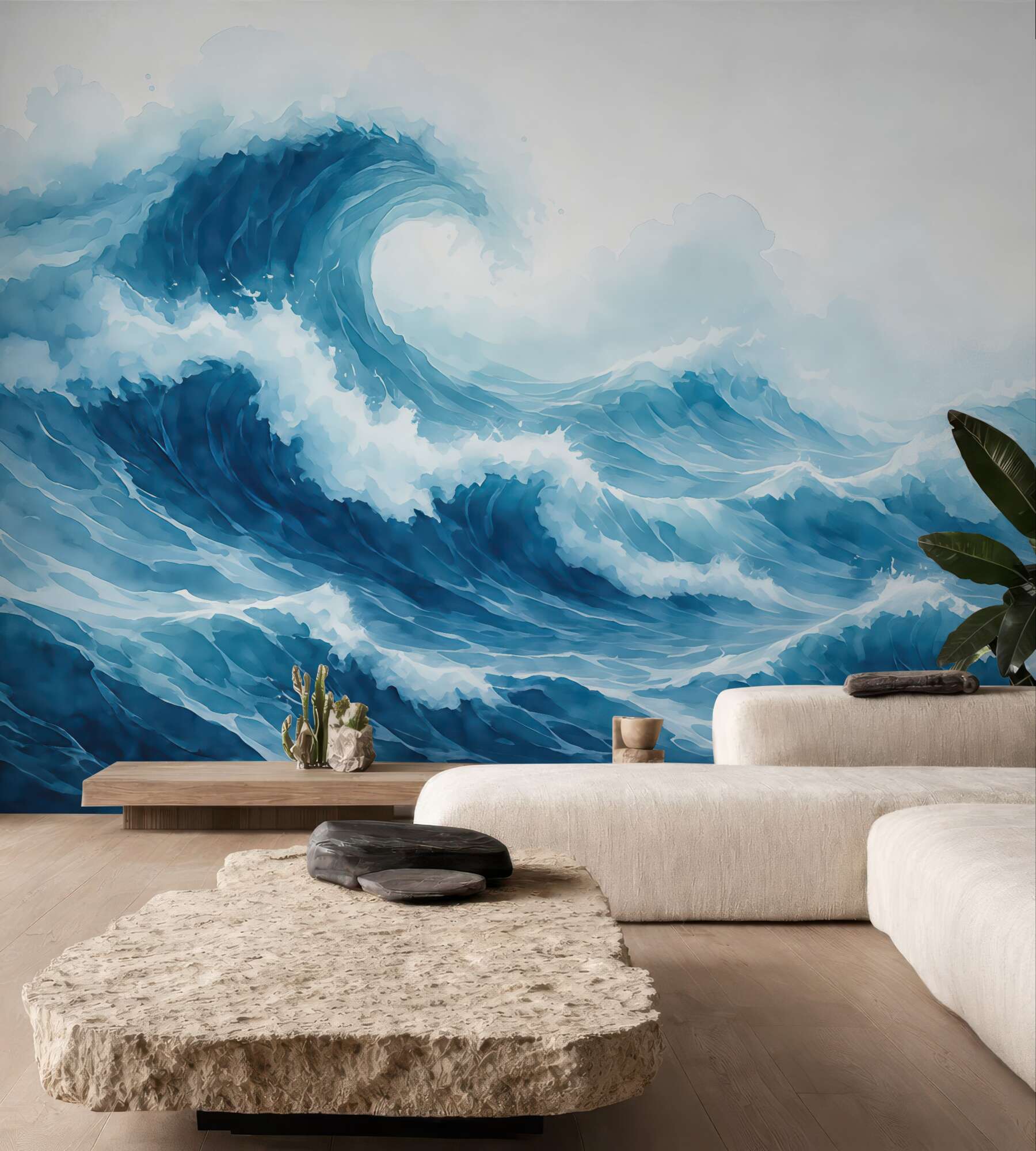 Fototapeta malarskie błękitne fale oceanu
