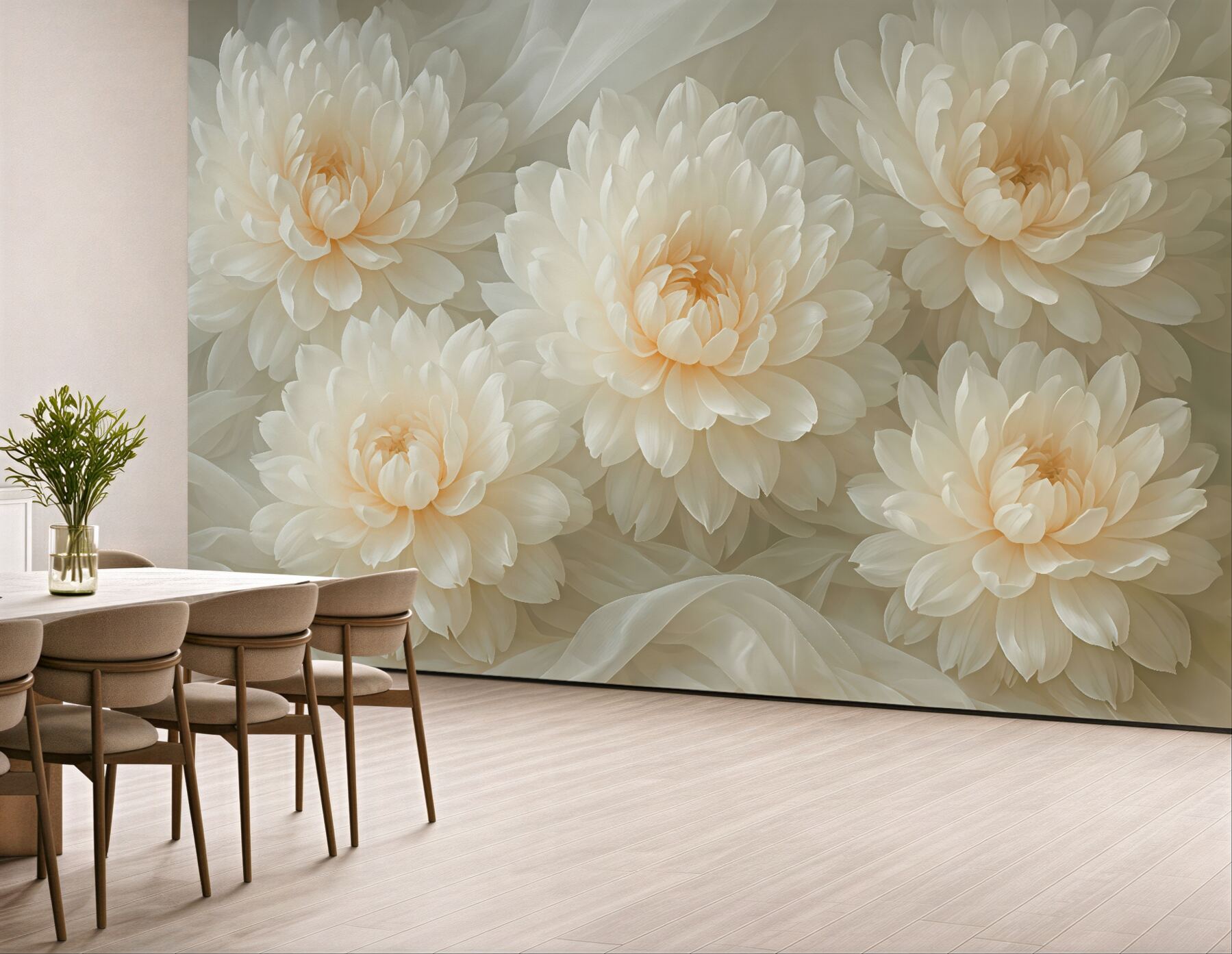 Fototapeta kremowe peonie w jedwabistej delikatności