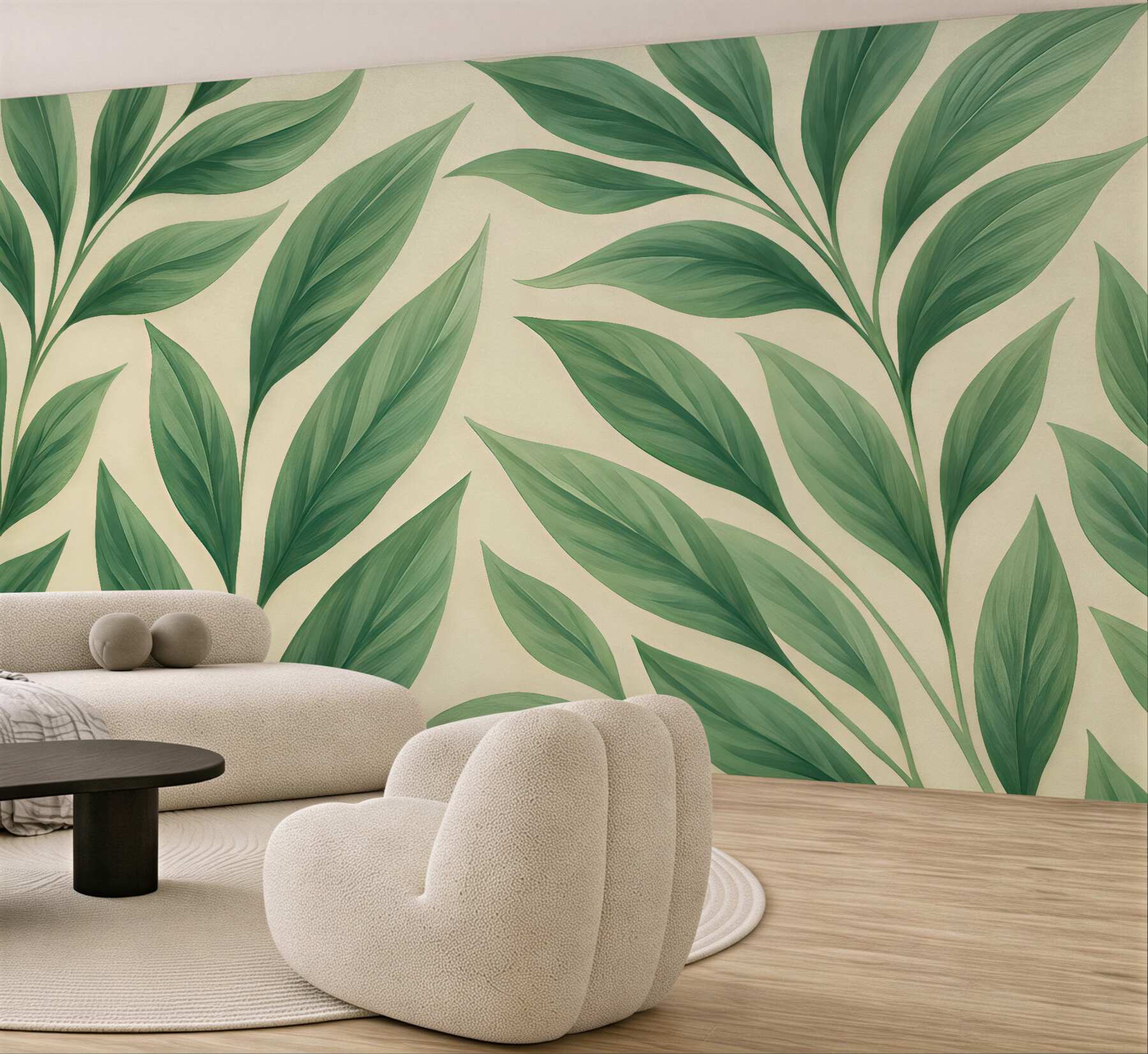 Fototapeta subtelne liście w botanicznym rytmie