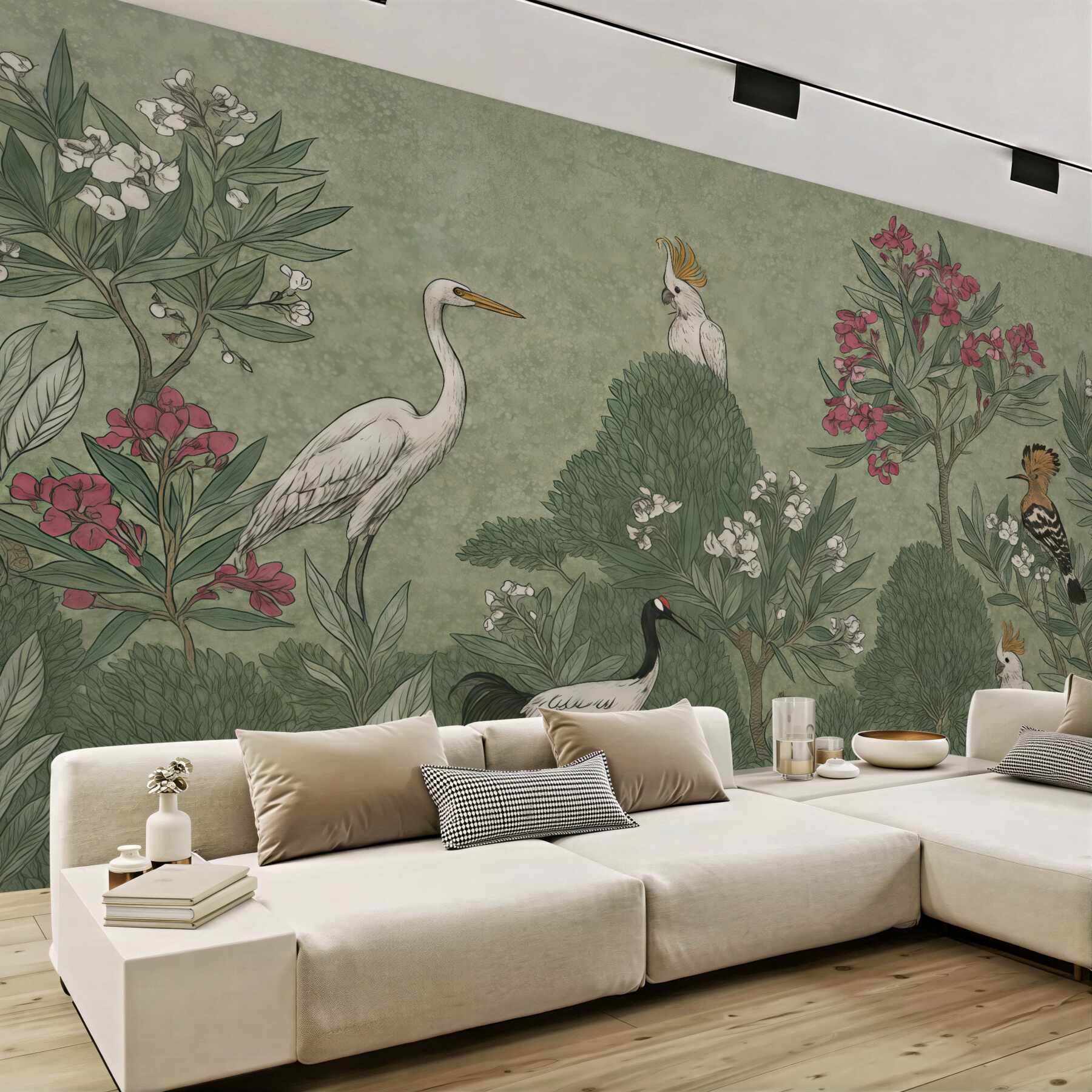 Fototapeta egzotyczne ptaki w botanicznym ogrodzie