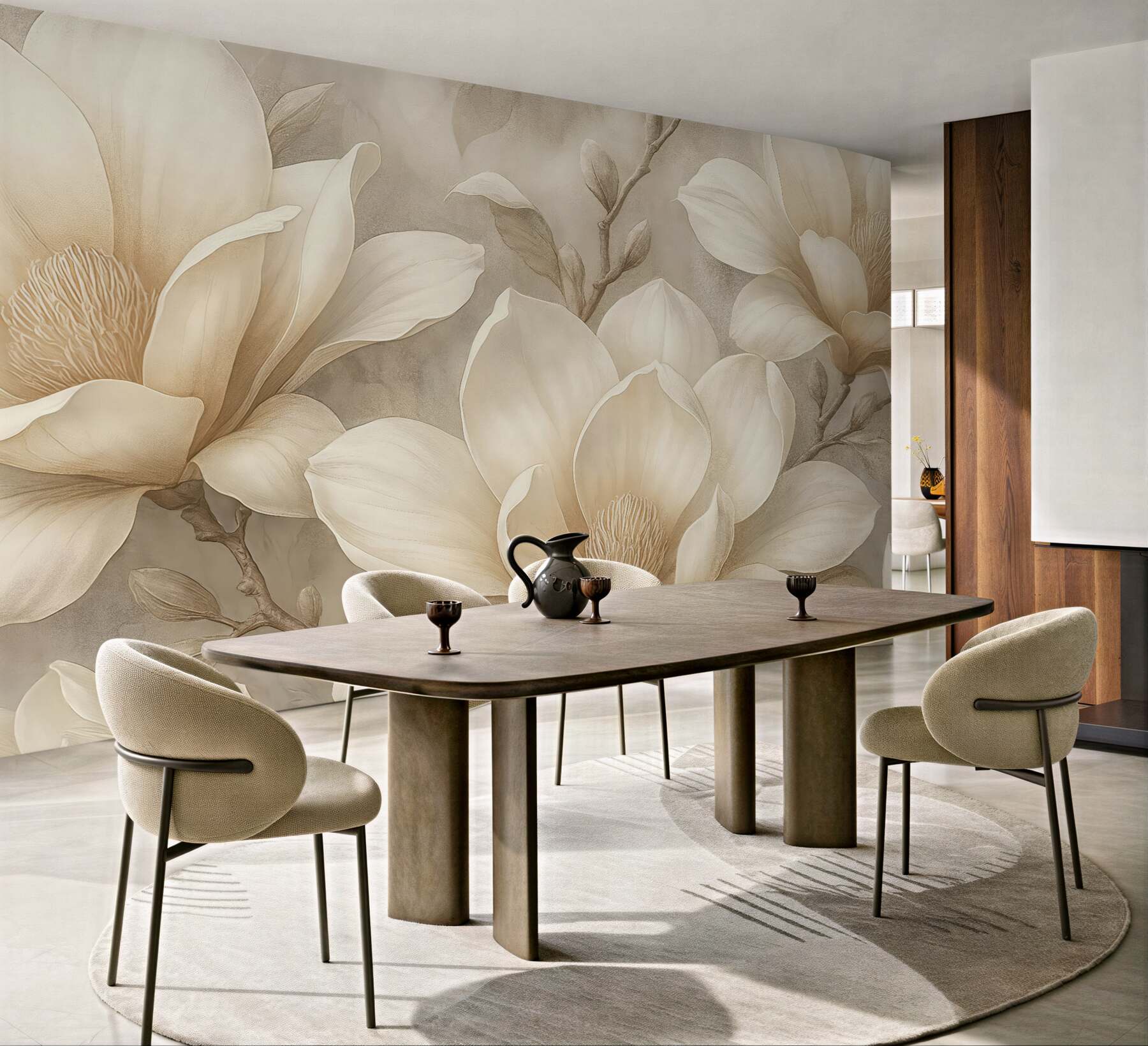Fototapeta kremowe magnolie w subtelnej elegancji