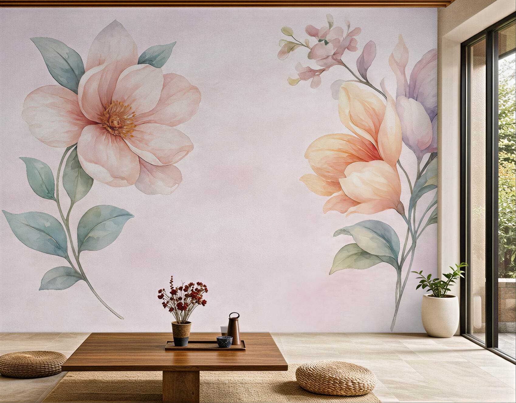 Fototapeta pastelowe magnolie w delikatnej kompozycji