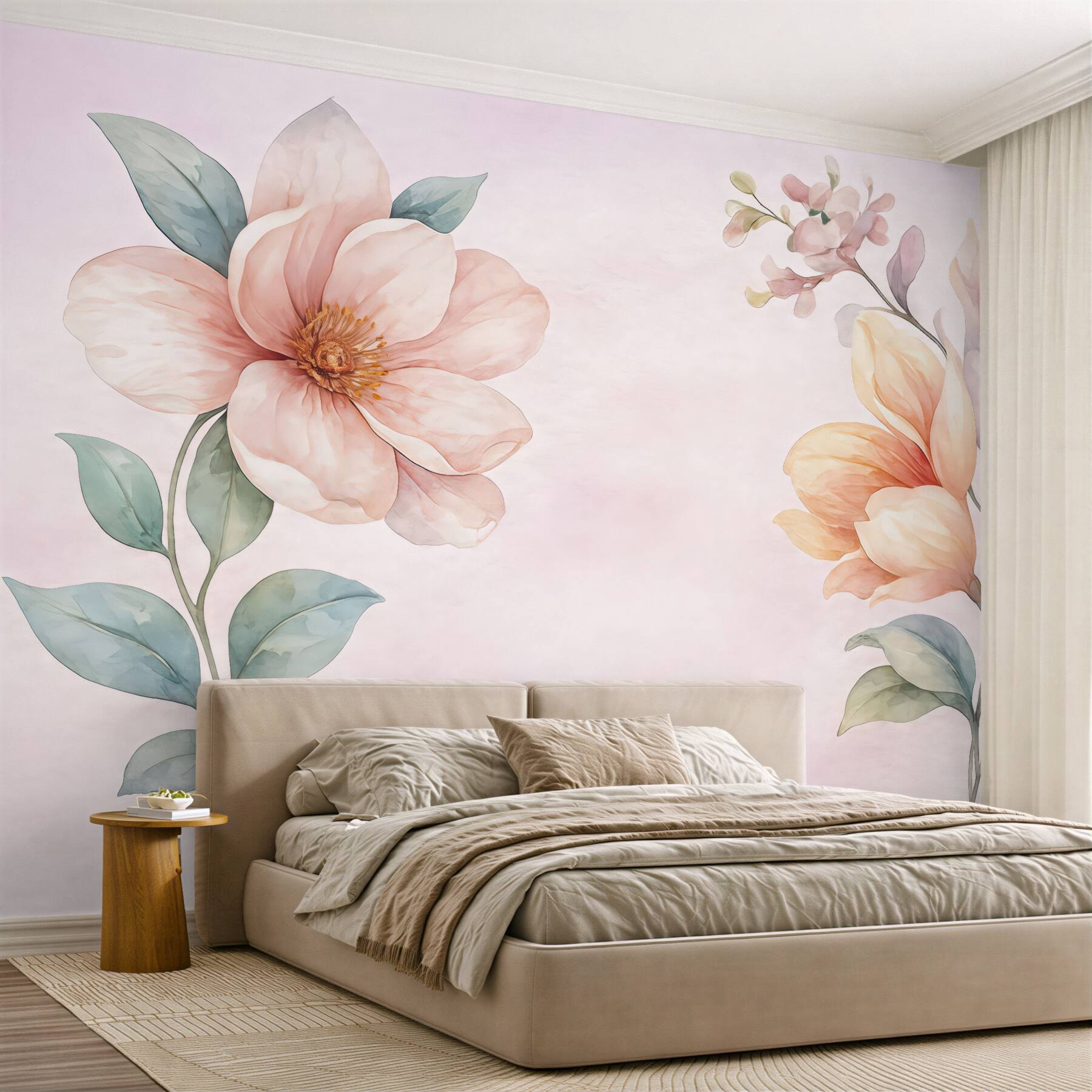 Fototapeta pastelowe magnolie w delikatnej kompozycji