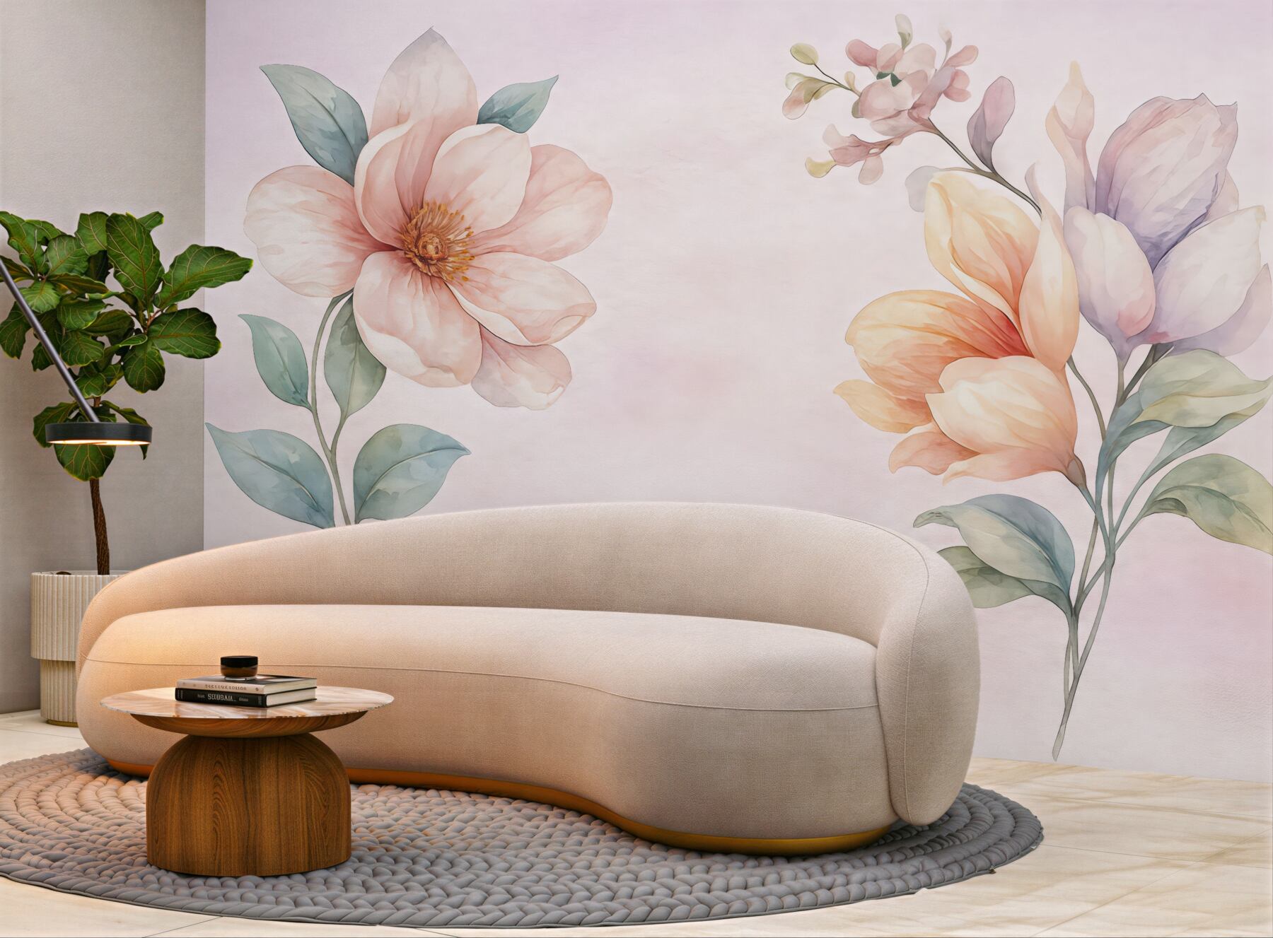 Fototapeta pastelowe magnolie w delikatnej kompozycji