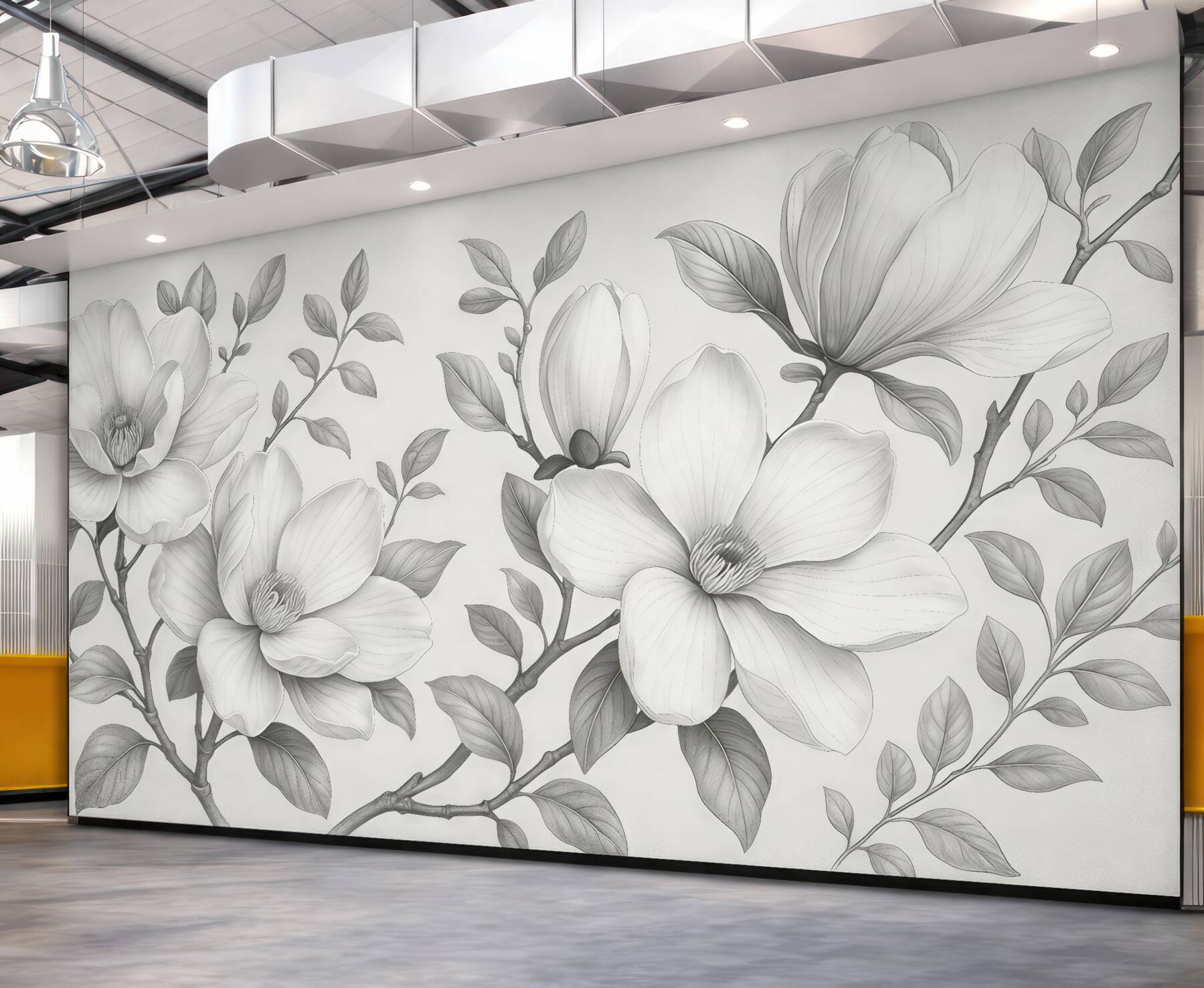 Fototapeta subtelne magnolie w szarościach