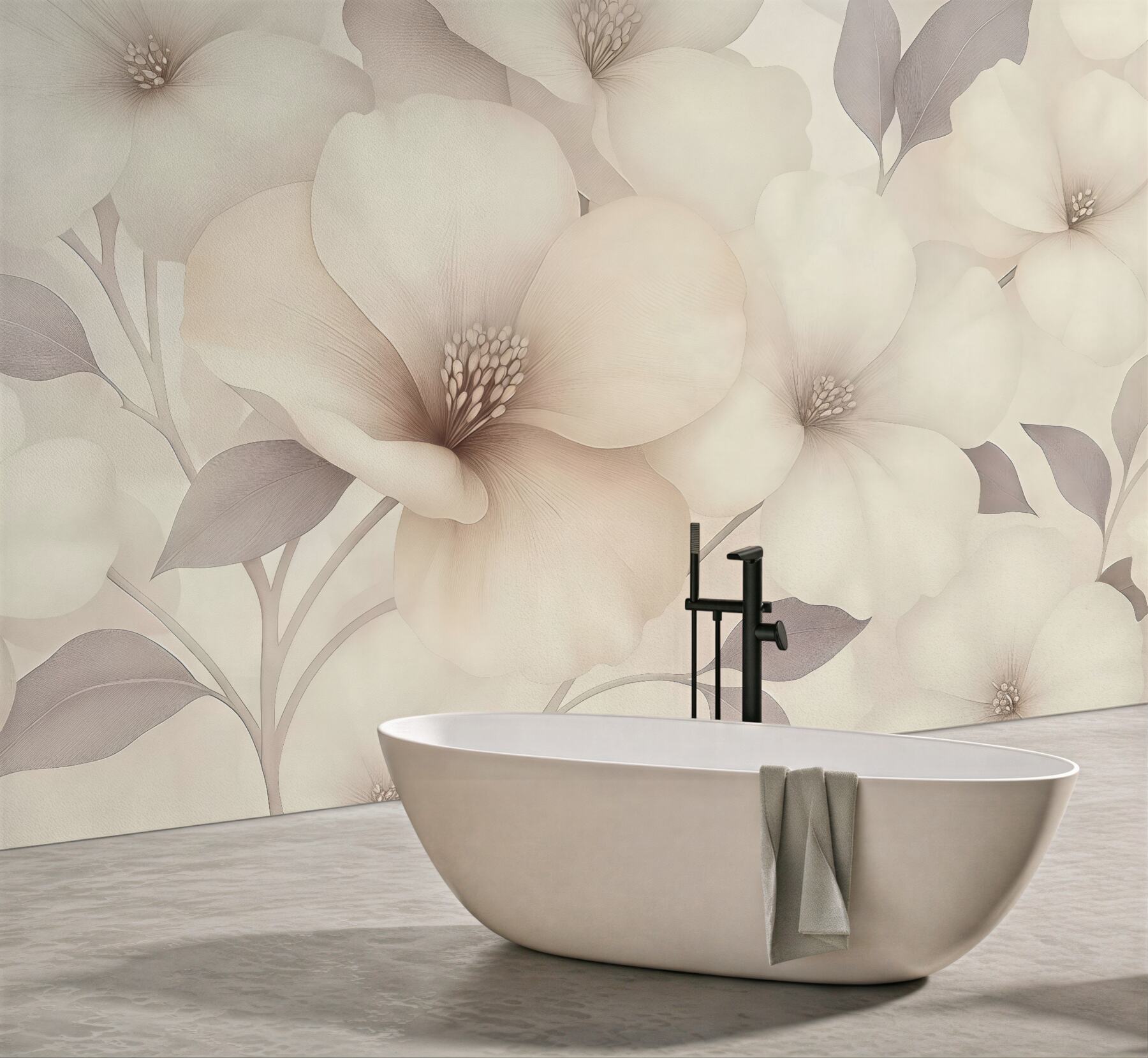 Fototapeta kremowe magnolie w subtelnym blasku