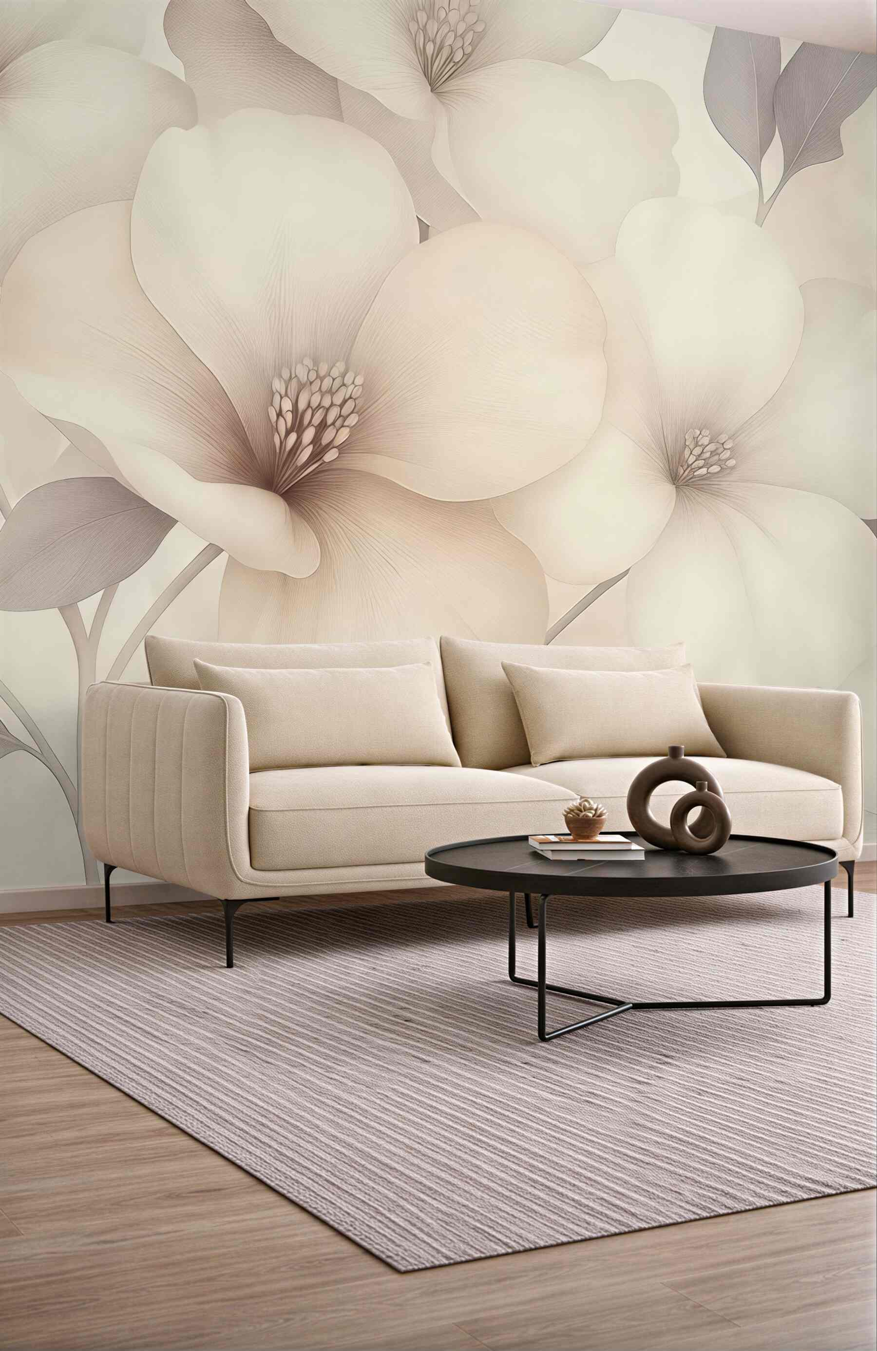 Fototapeta kremowe magnolie w subtelnym blasku