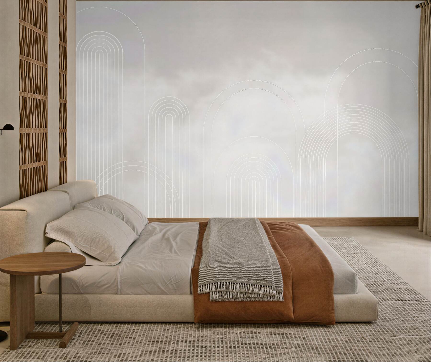 Fototapeta minimalistyczne łuki w beżach
