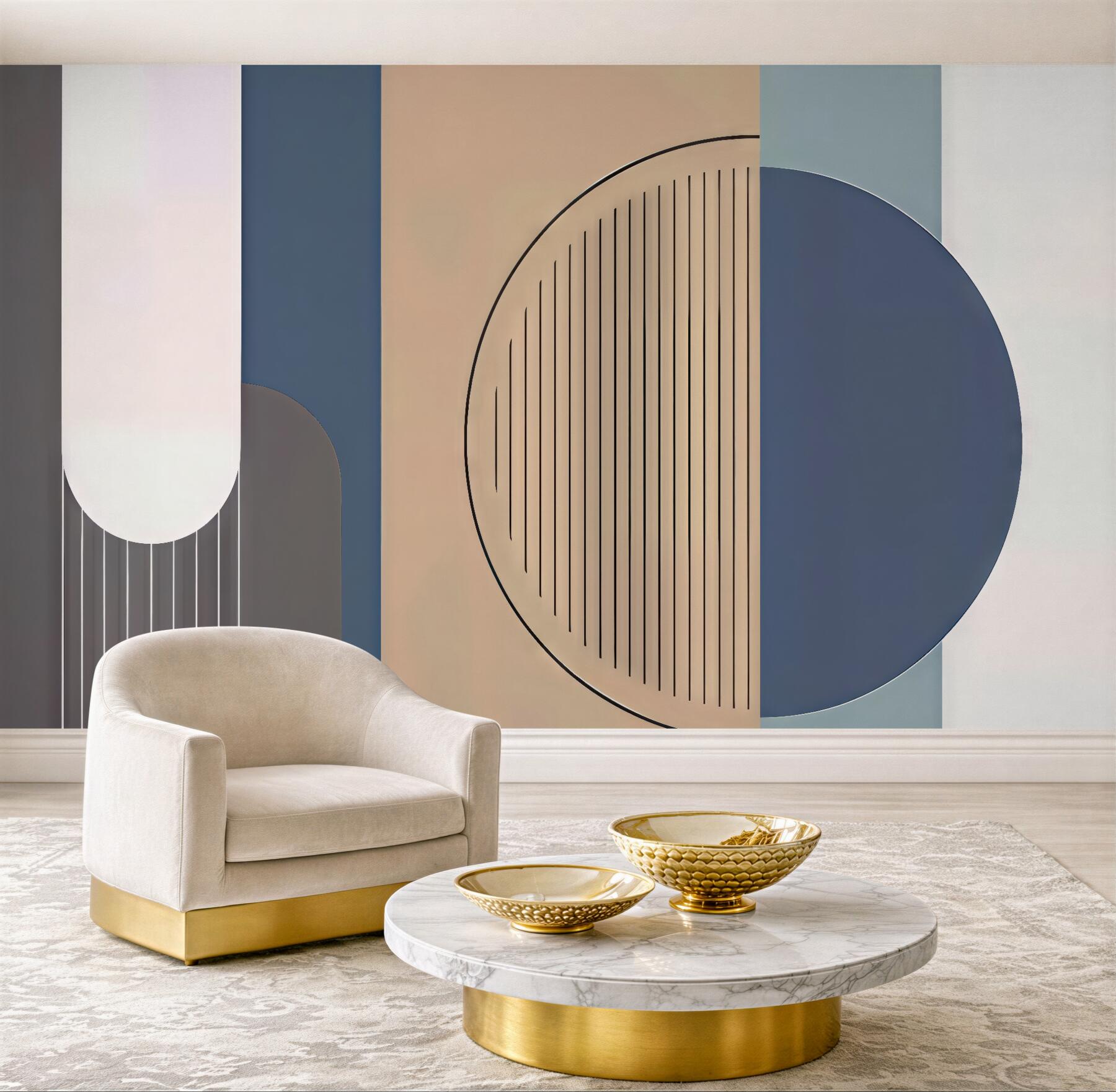 Fototapeta geometryczna harmonia w pastelowych tonach