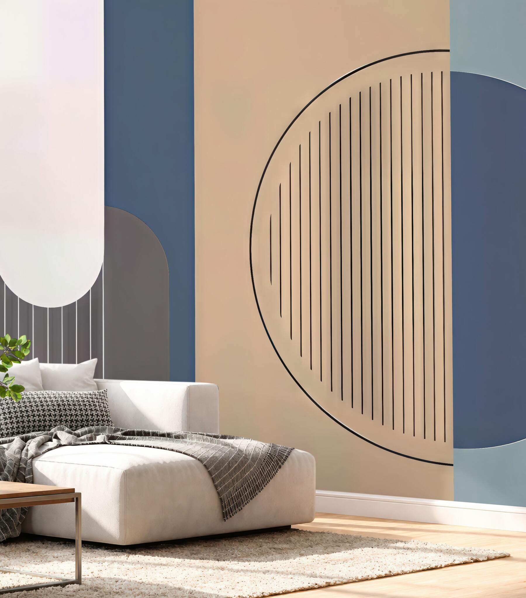 Fototapeta geometryczna harmonia w pastelowych tonach