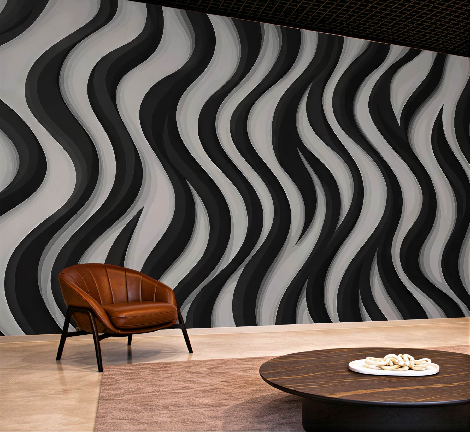 Fototapeta faliste pasy zebra