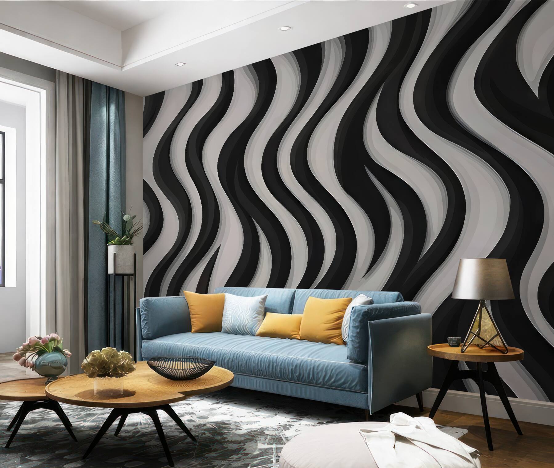 Fototapeta faliste pasy zebra