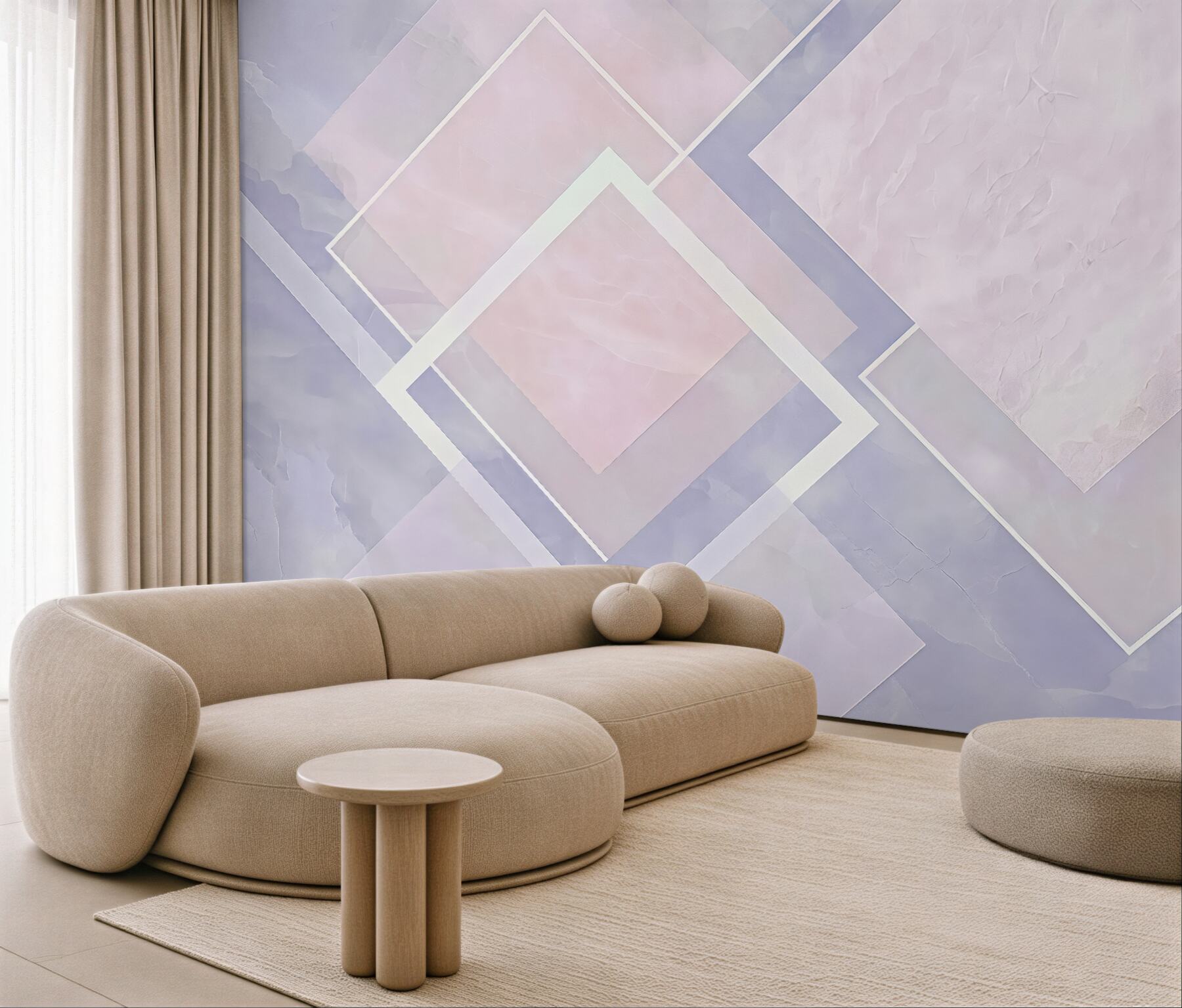 Fototapeta pastelowa geometryczna harmonia