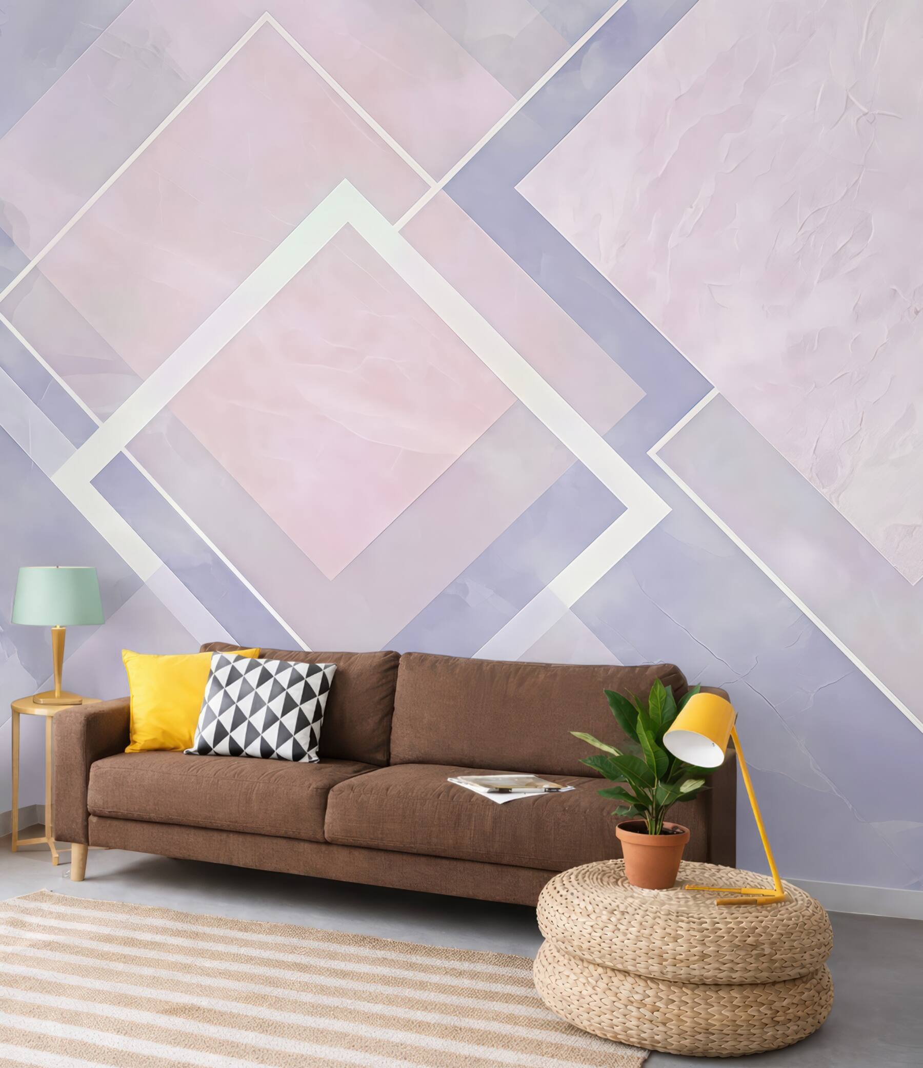 Fototapeta pastelowa geometryczna harmonia